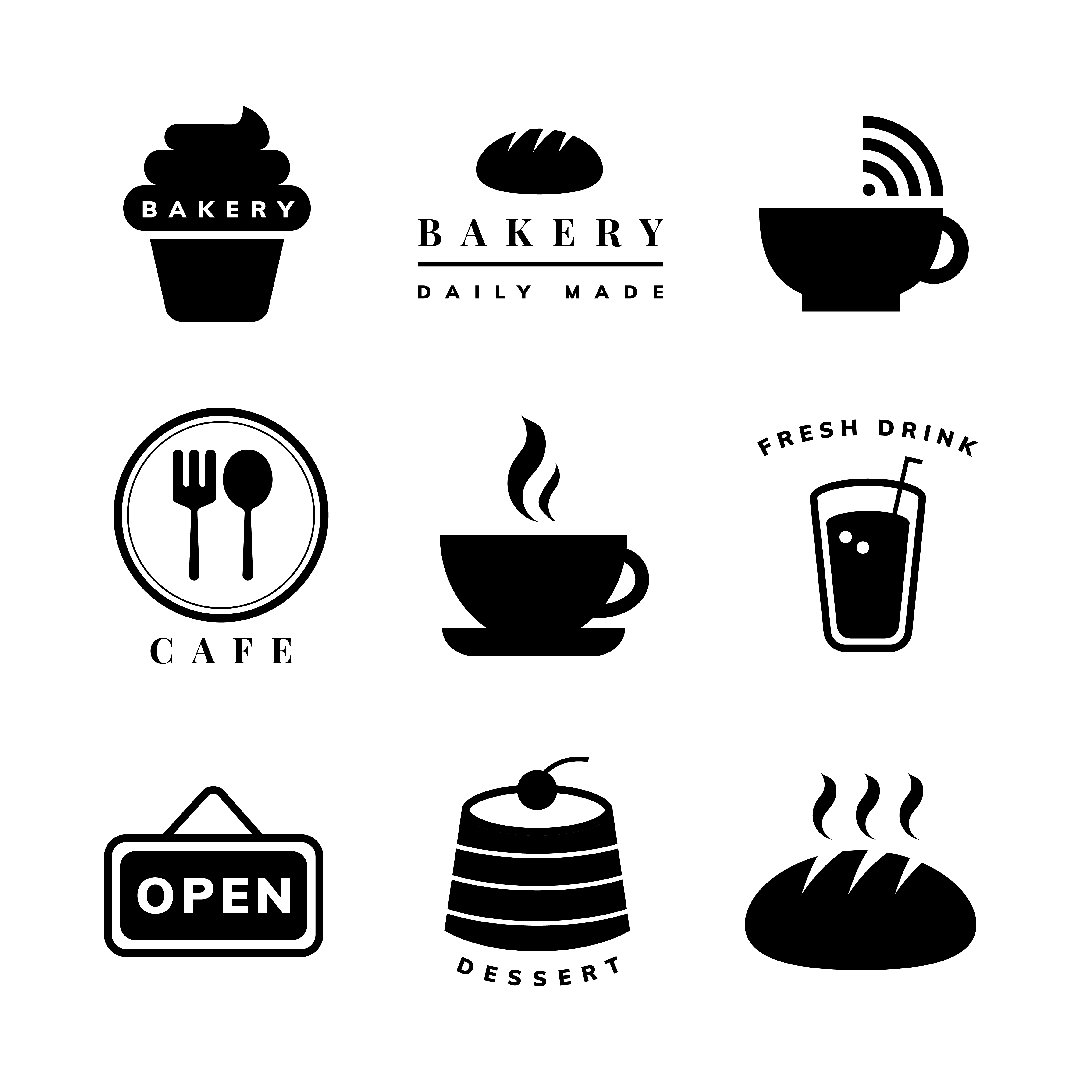 Coffee shop icon vector set Download Free Vectors