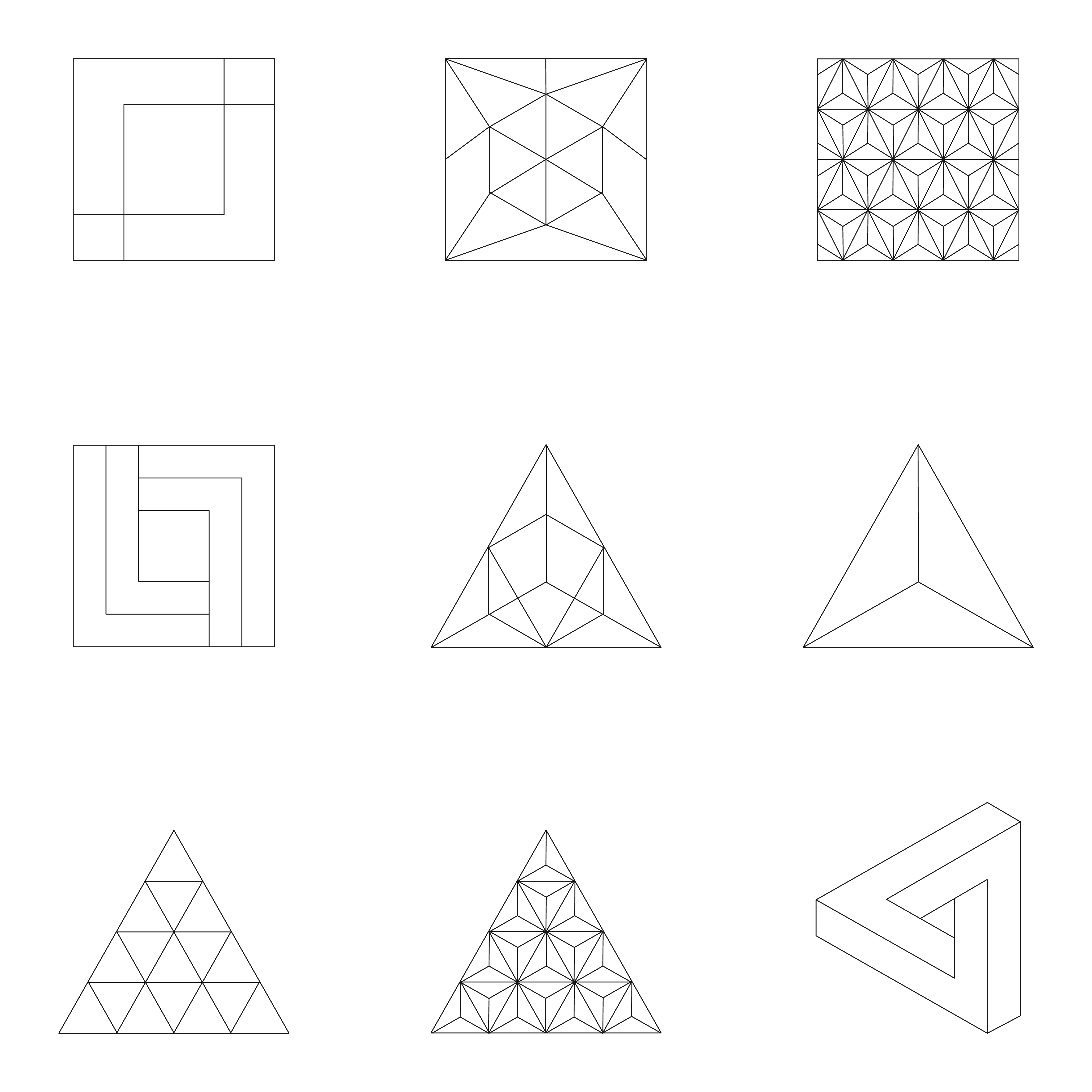 Linear illustration of geometric shapes Download Free Vectors