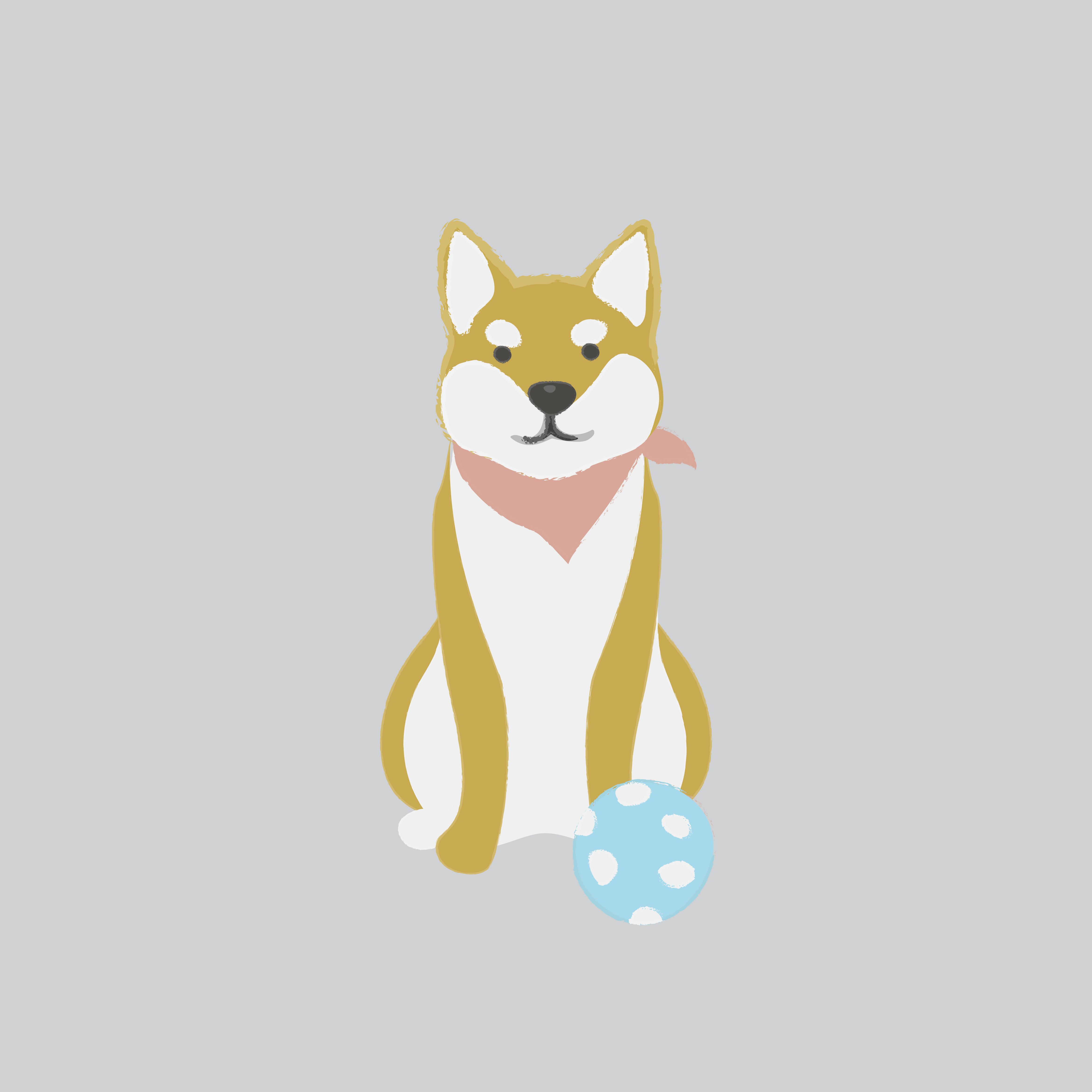 Cute illustration of a shiba inu dog Download Free