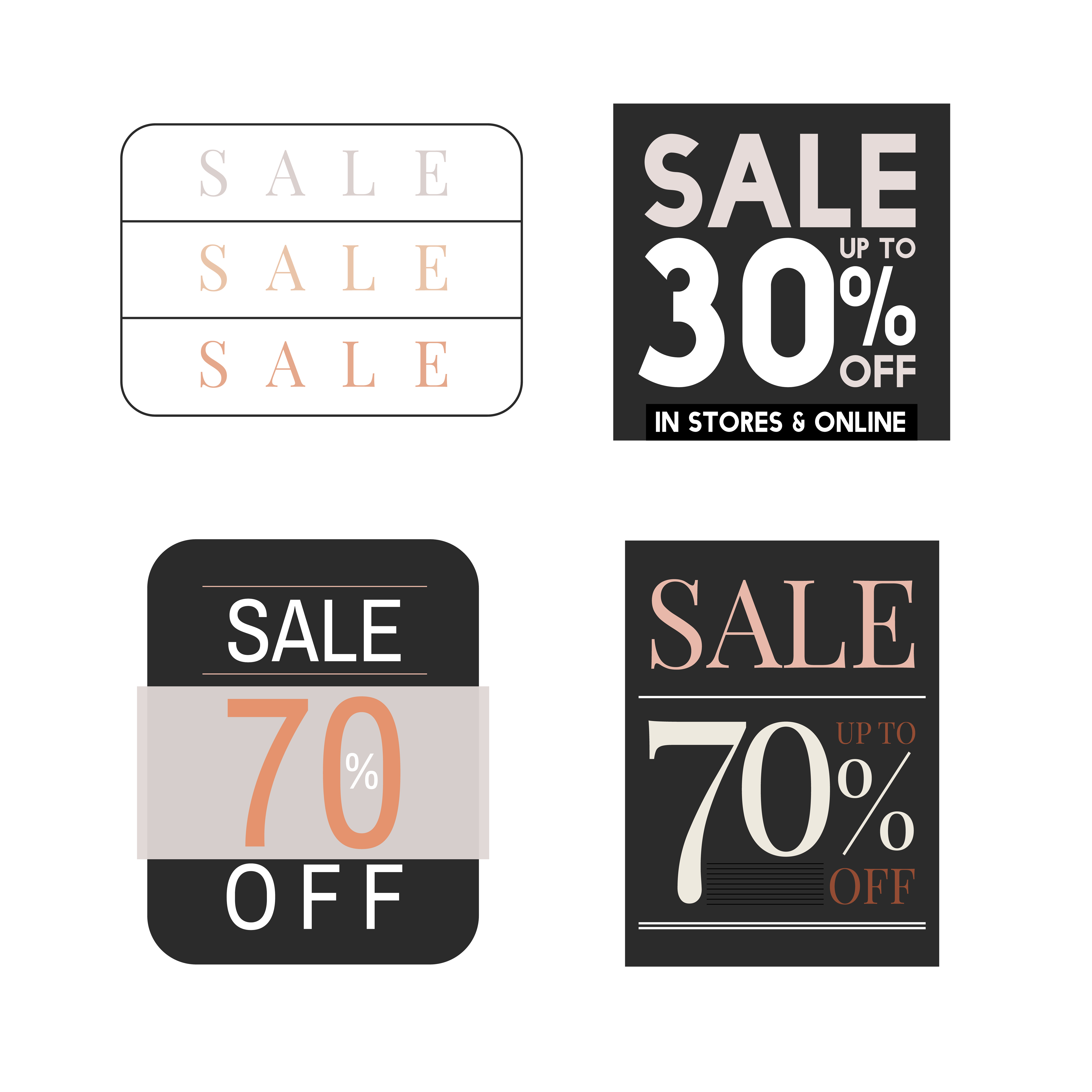 Set of sale promotion design template - Download Free Vectors, Clipart