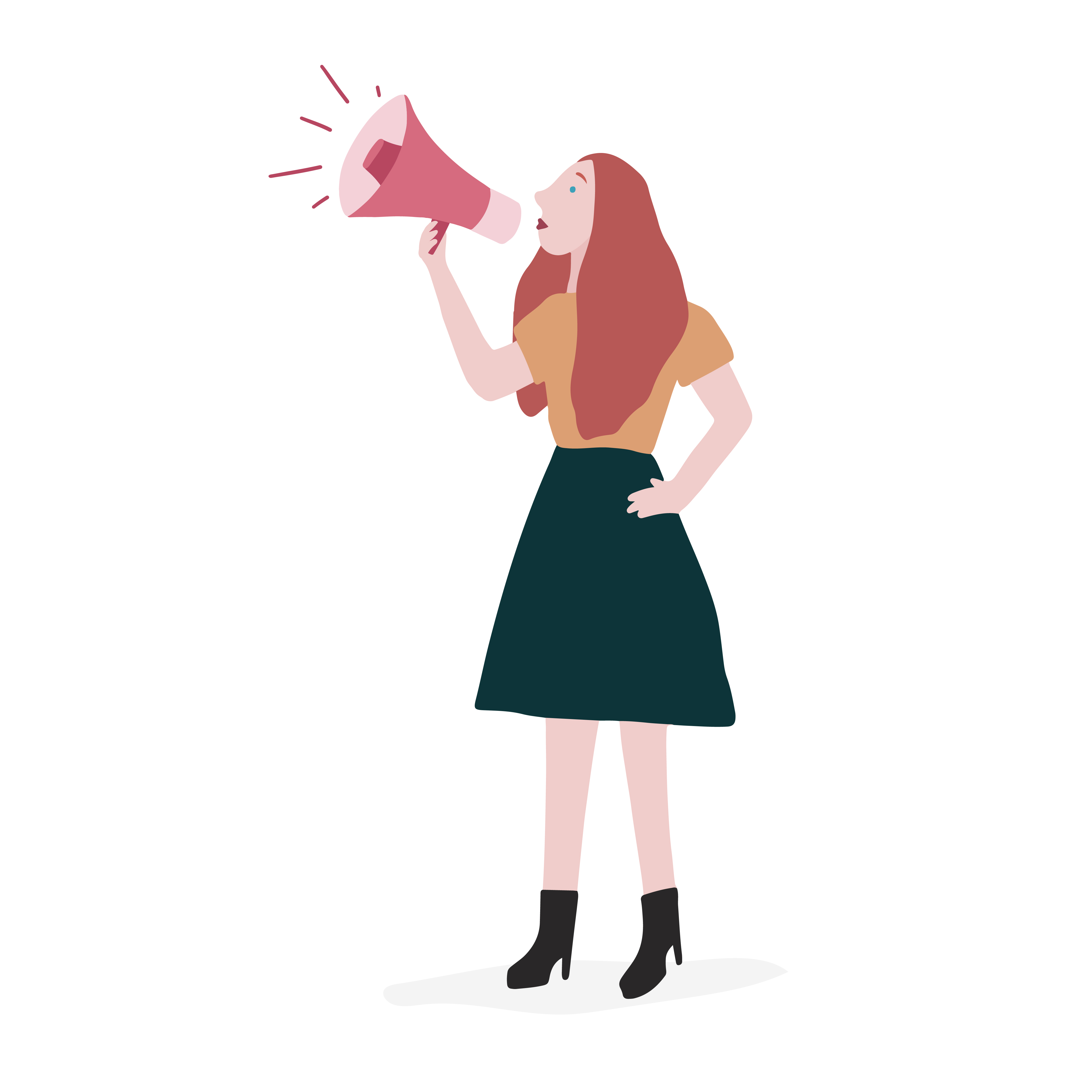 Download Strong woman shouting out her message vector - Download Free Vectors, Clipart Graphics & Vector Art
