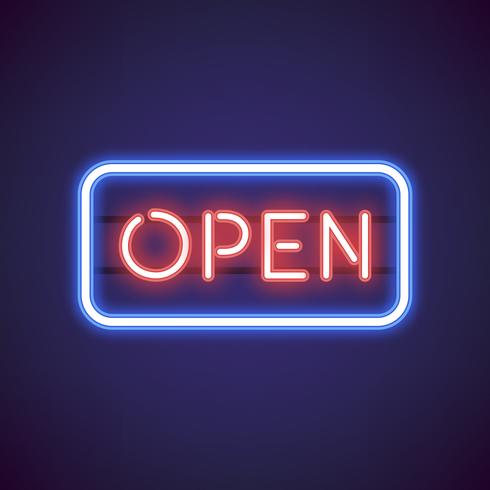 Download Red open neon sign vector - Download Free Vectors, Clipart ...