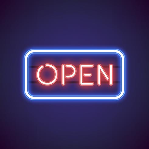 Download Red open neon sign vector - Download Free Vectors, Clipart Graphics & Vector Art