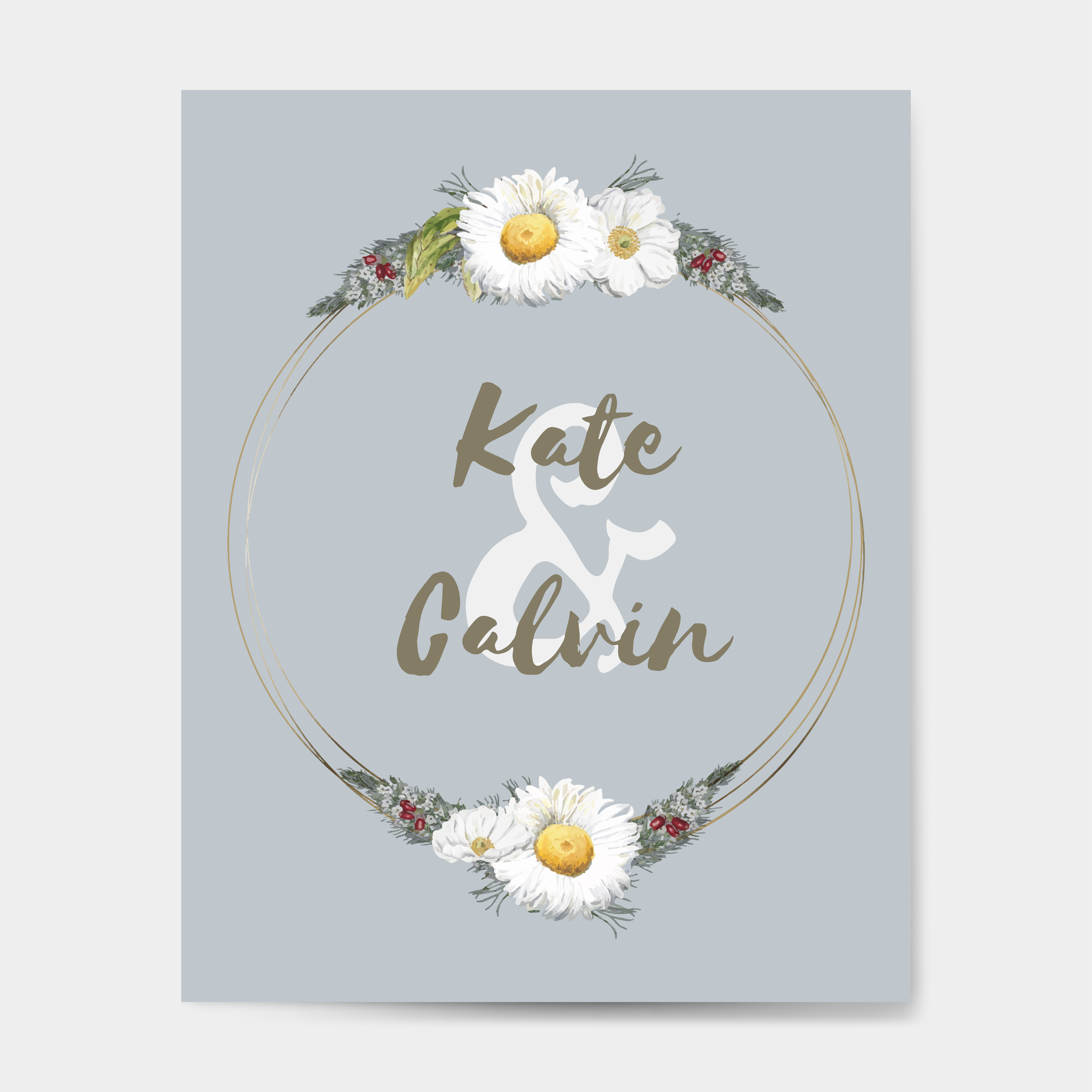 Download Flora wedding invitation card mockup vector - Download ...