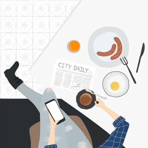 Illustration of people39s daily life vector