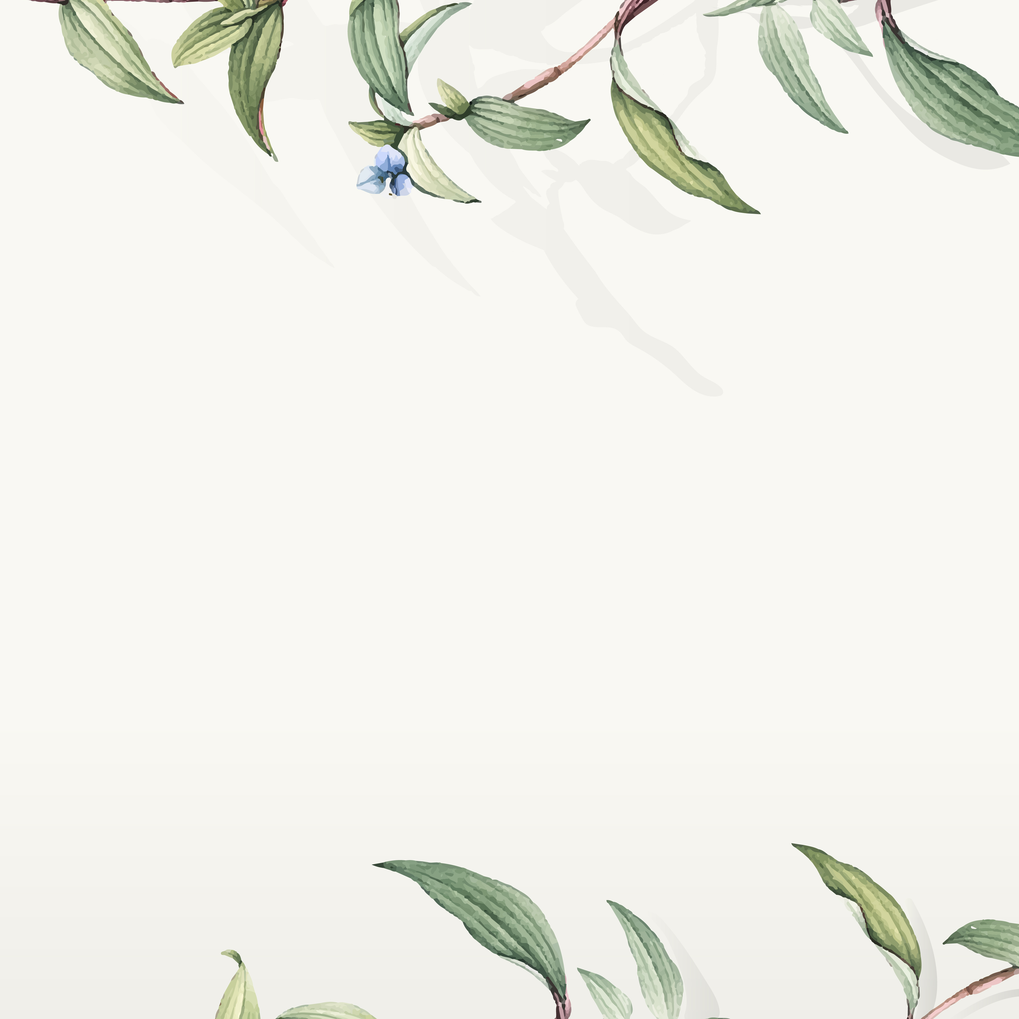 Green botanical leaves background design - Download Free ...