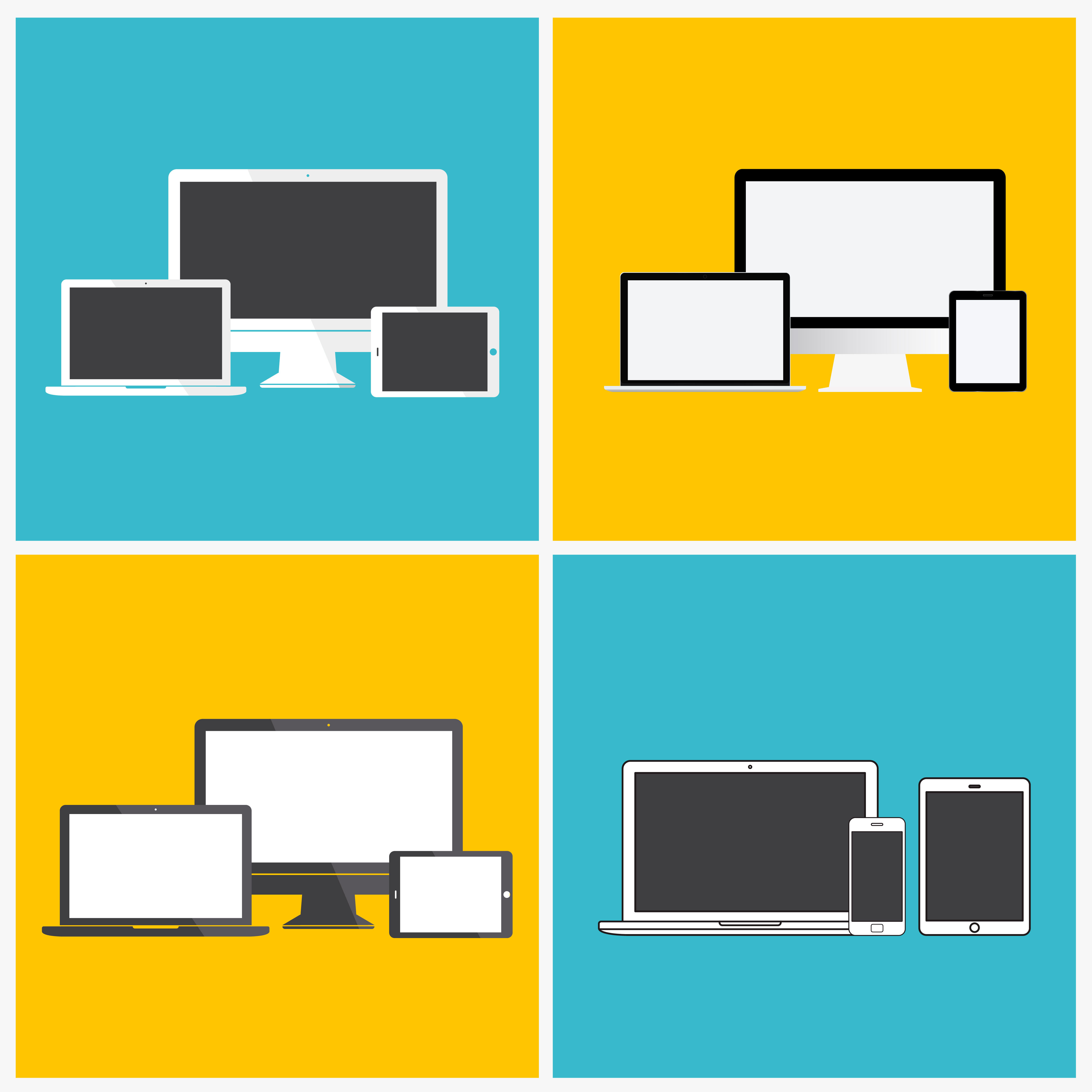 Illustration of digital devices isolated Download Free Vectors