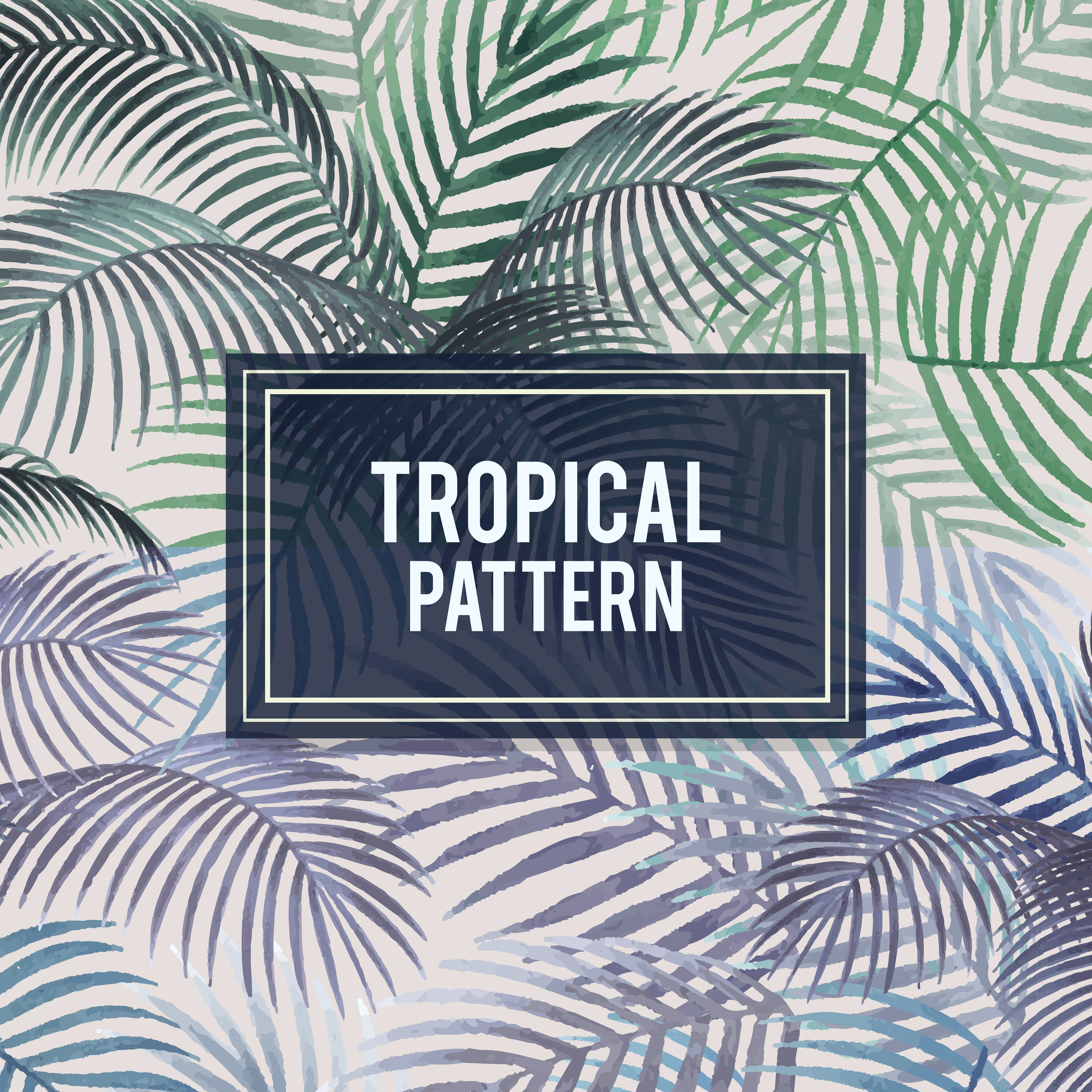 Palm leaves pattern mockup illustration - Download Free Vectors