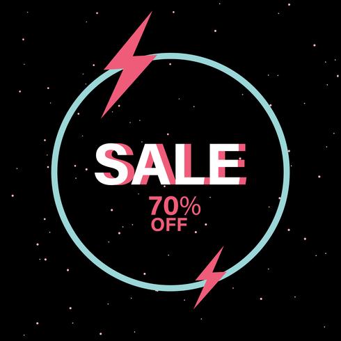 70 off SALE badge vector