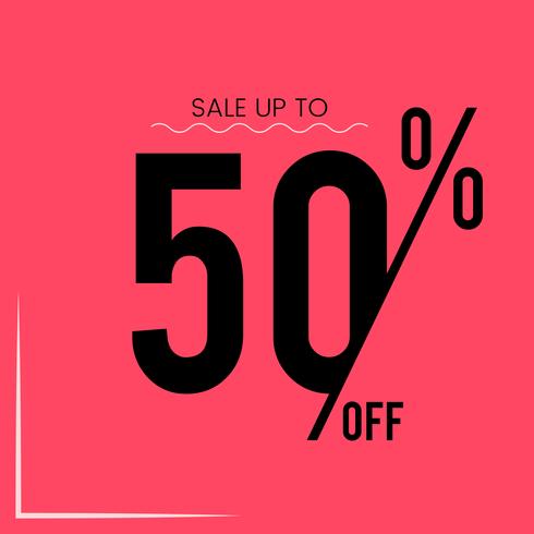 Sale up to 50 off vector