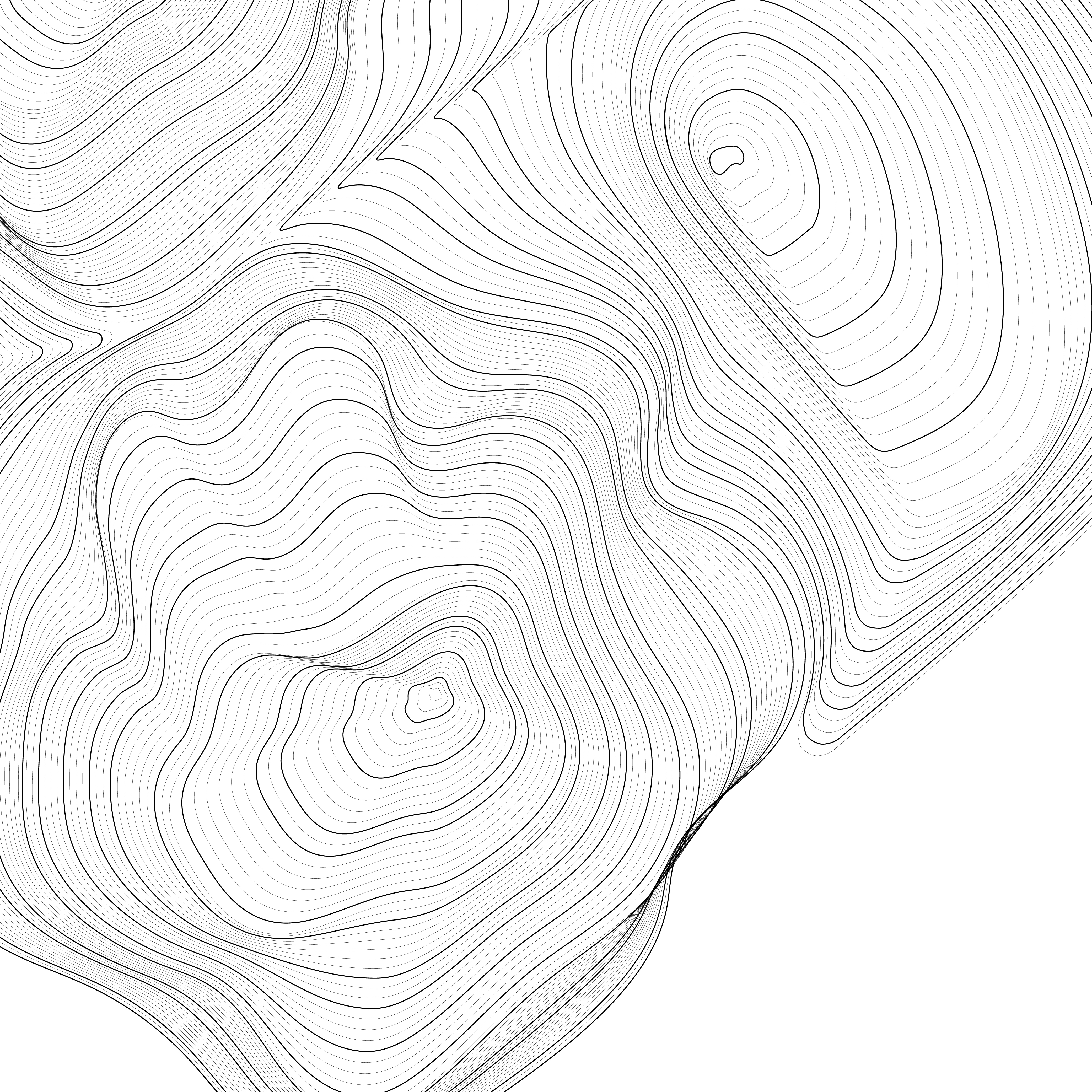 Monochrome abstract contour line illustration - Download Free Vectors