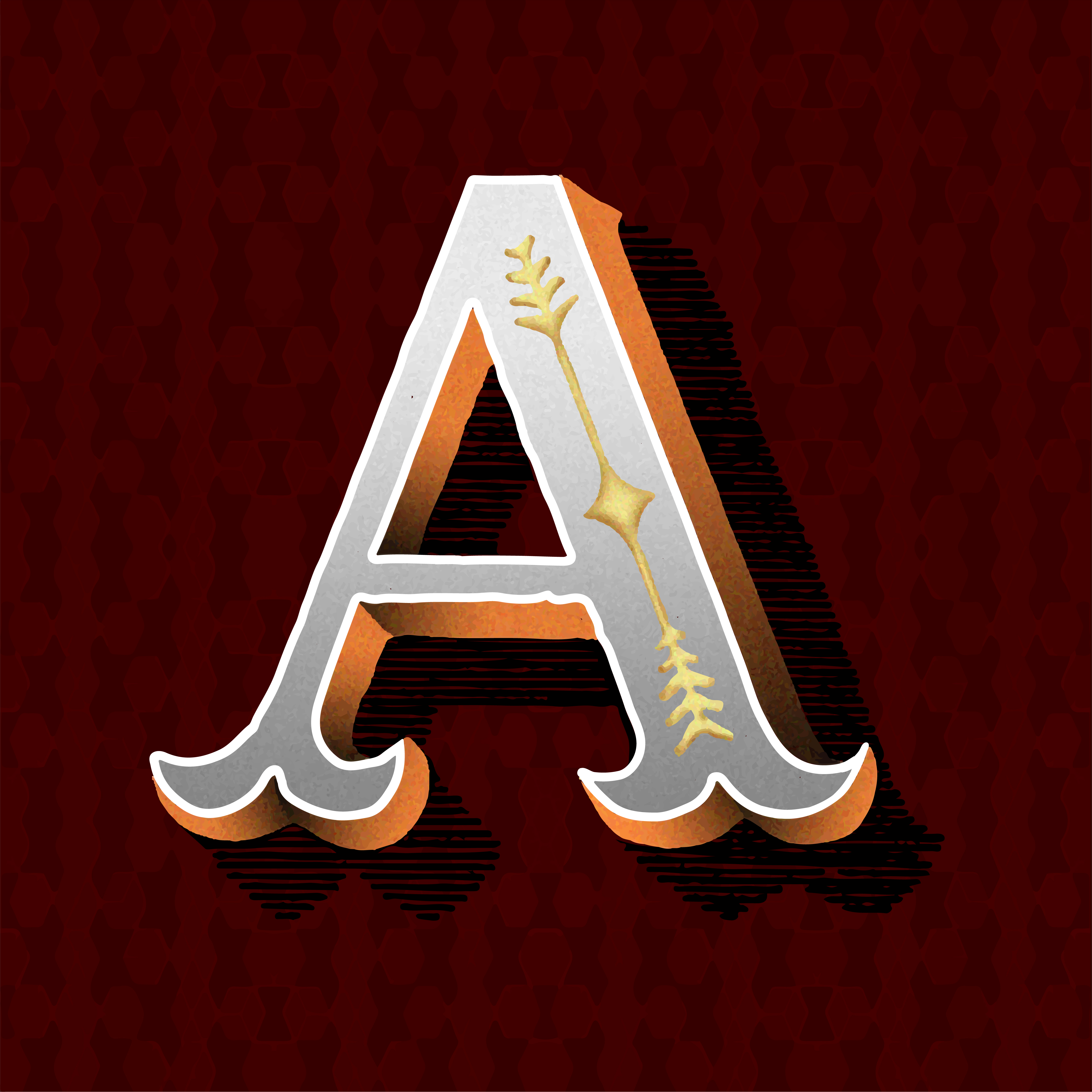 Capital letter A vintage typography style - Download Free Vectors