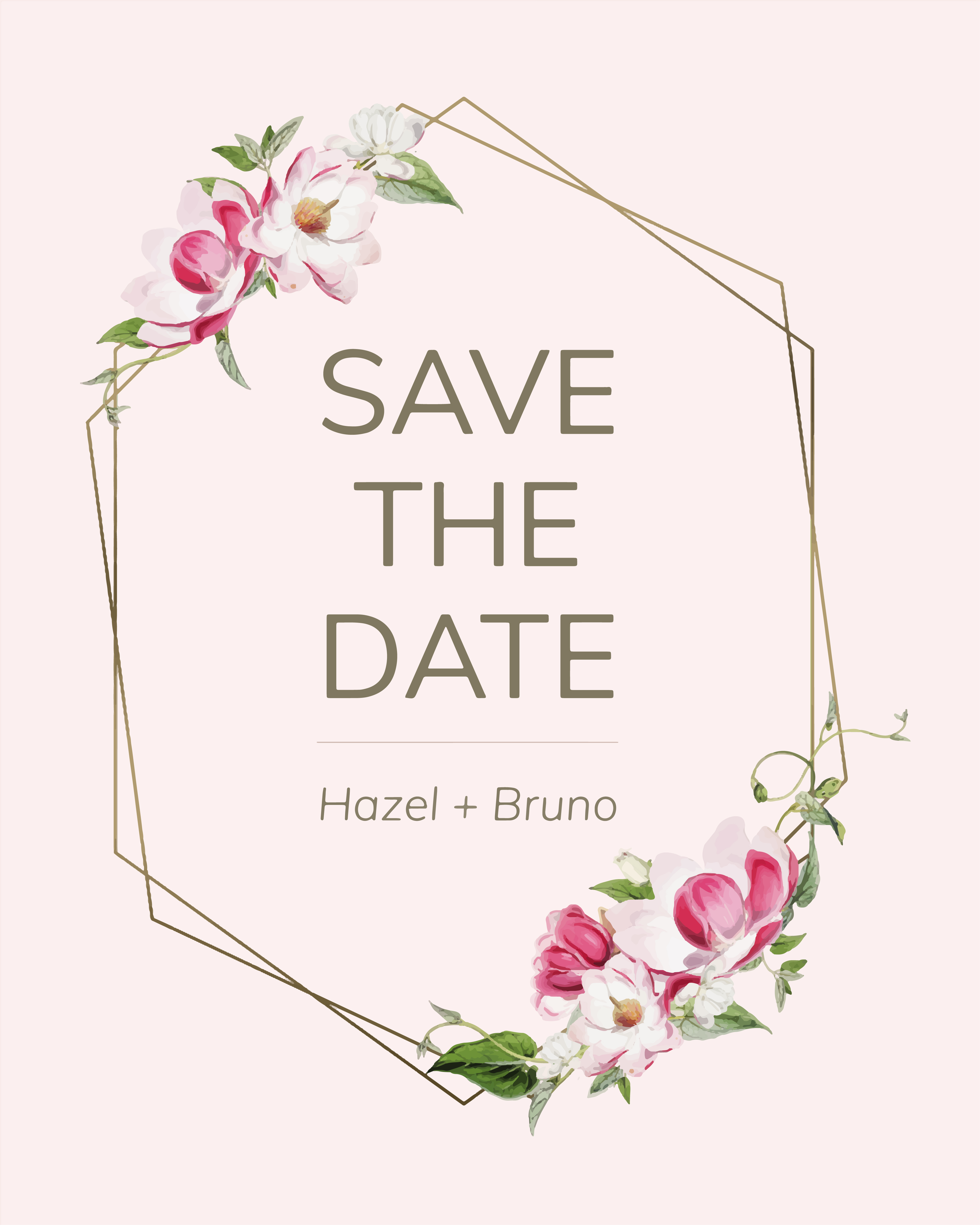 Download Save the date wedding invitation mockup vector - Download Free Vectors, Clipart Graphics ...