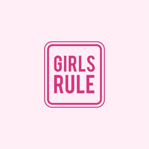 Girls rule emblem badge illustration - Download Free Vectors, Clipart Graphics & Vector Art