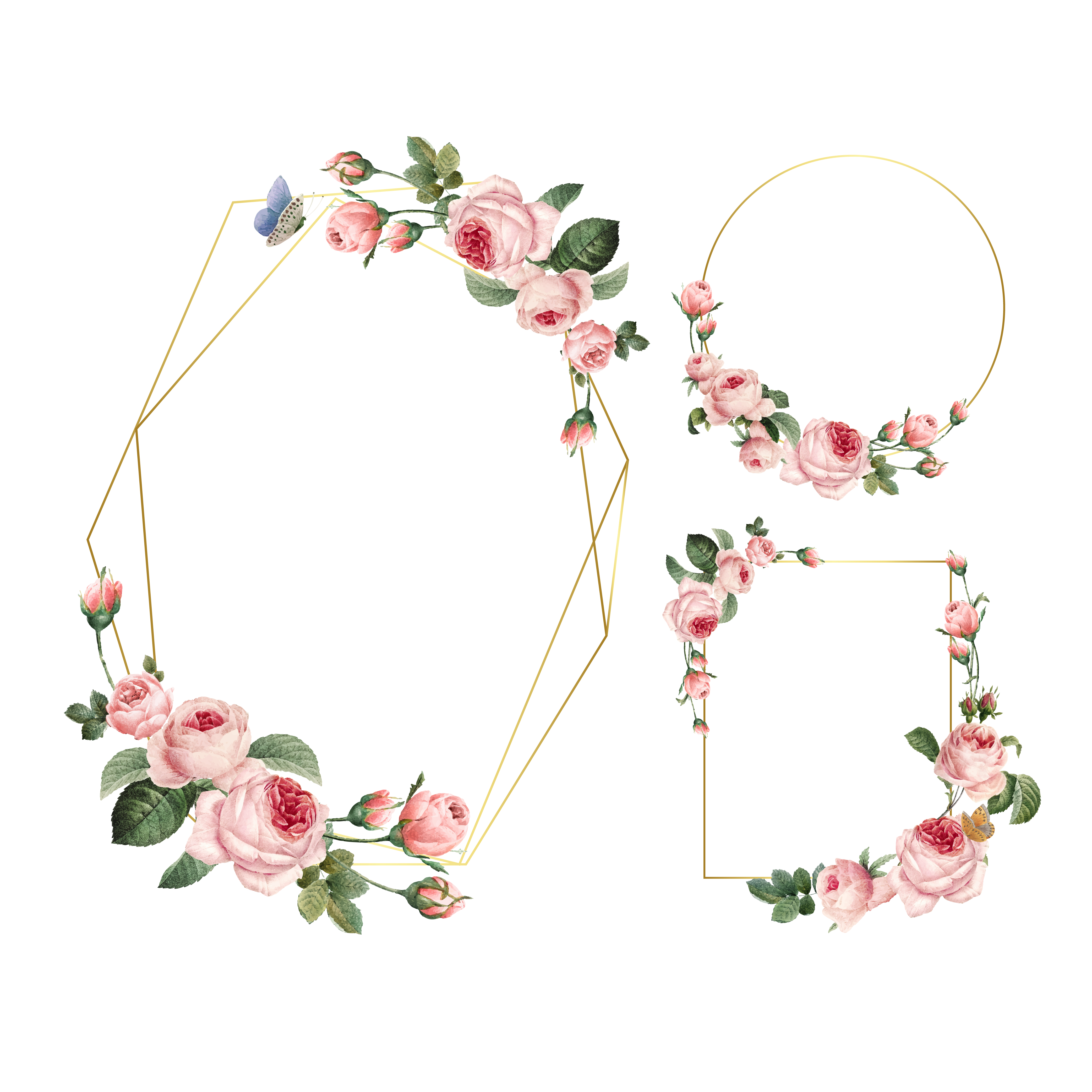 30+ سكرابز Png اطارات ذهبية للتصميم Gif