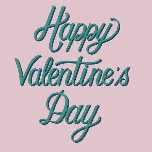 Handwritten style of Happy Valentine39s Day typography vector