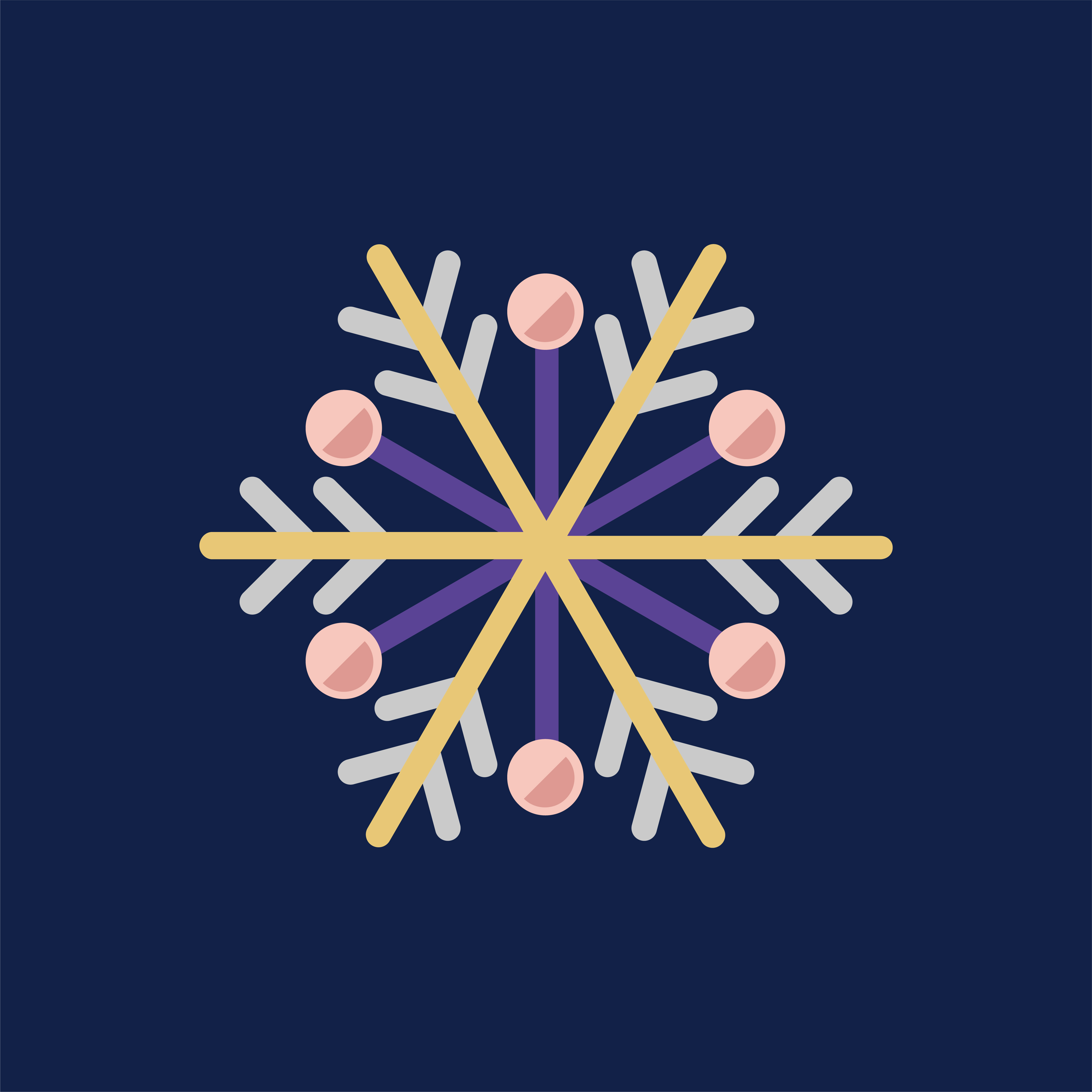 Illustration of a colorful snowflake pattern - Download Free Vectors