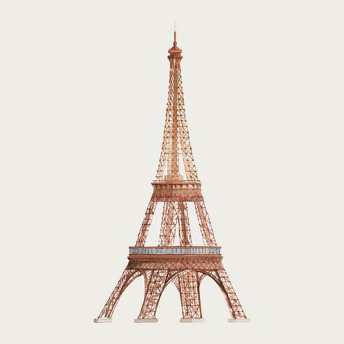 Der Eiffelturm In Frankreich Aquarellillustration Download