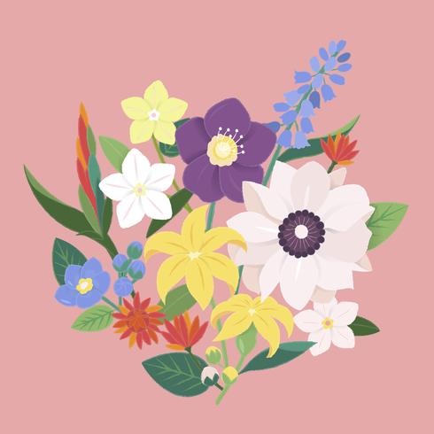 Illustration of a bouquet of flowers