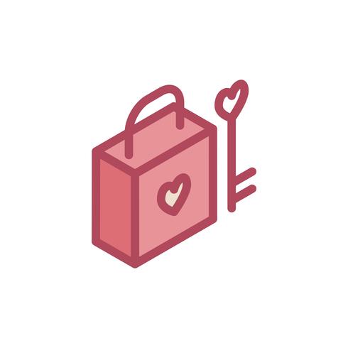 Ilustración de los iconos de San Valentín vector