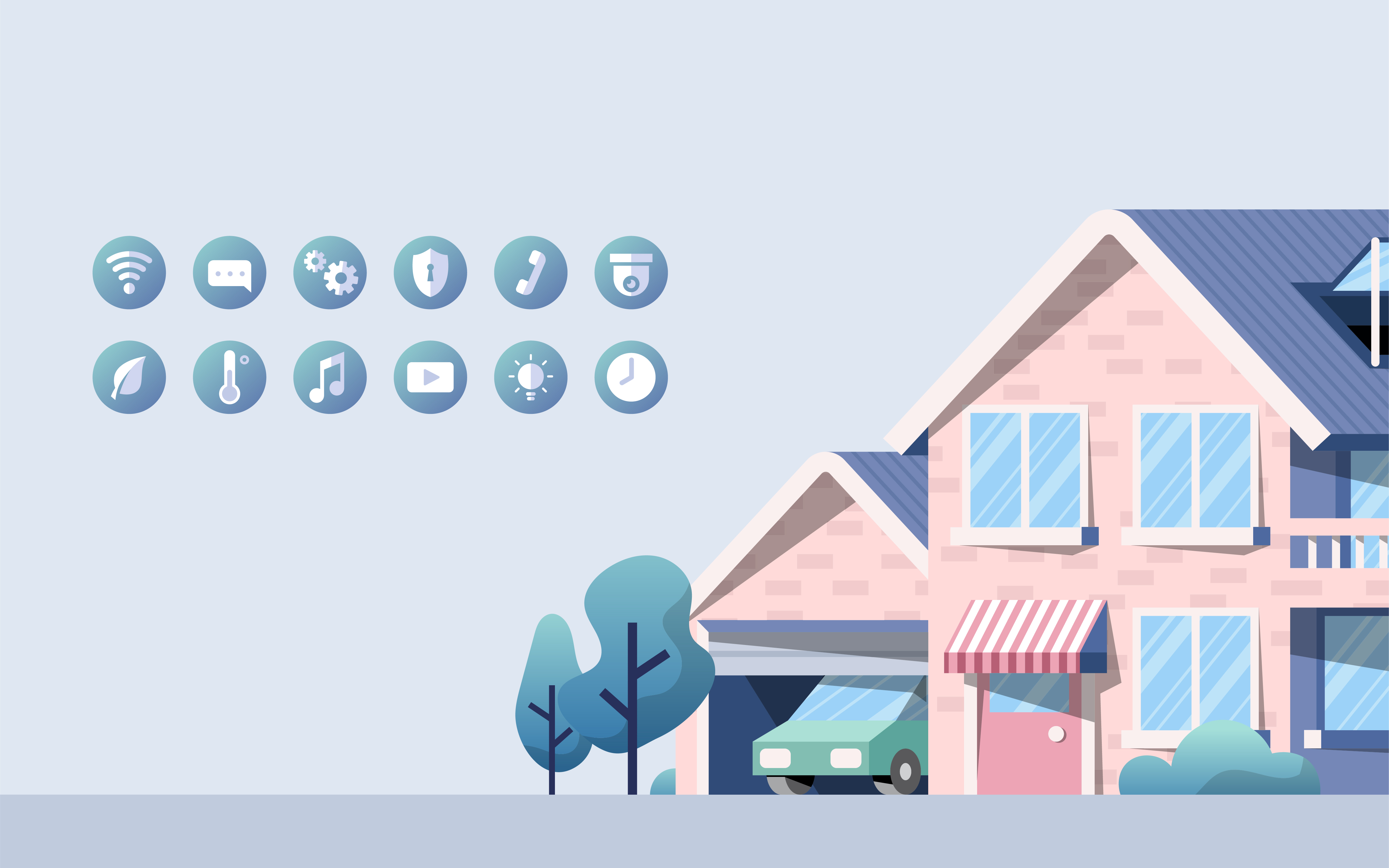 Download Smart home vector pack with icons - Download Free Vectors ...