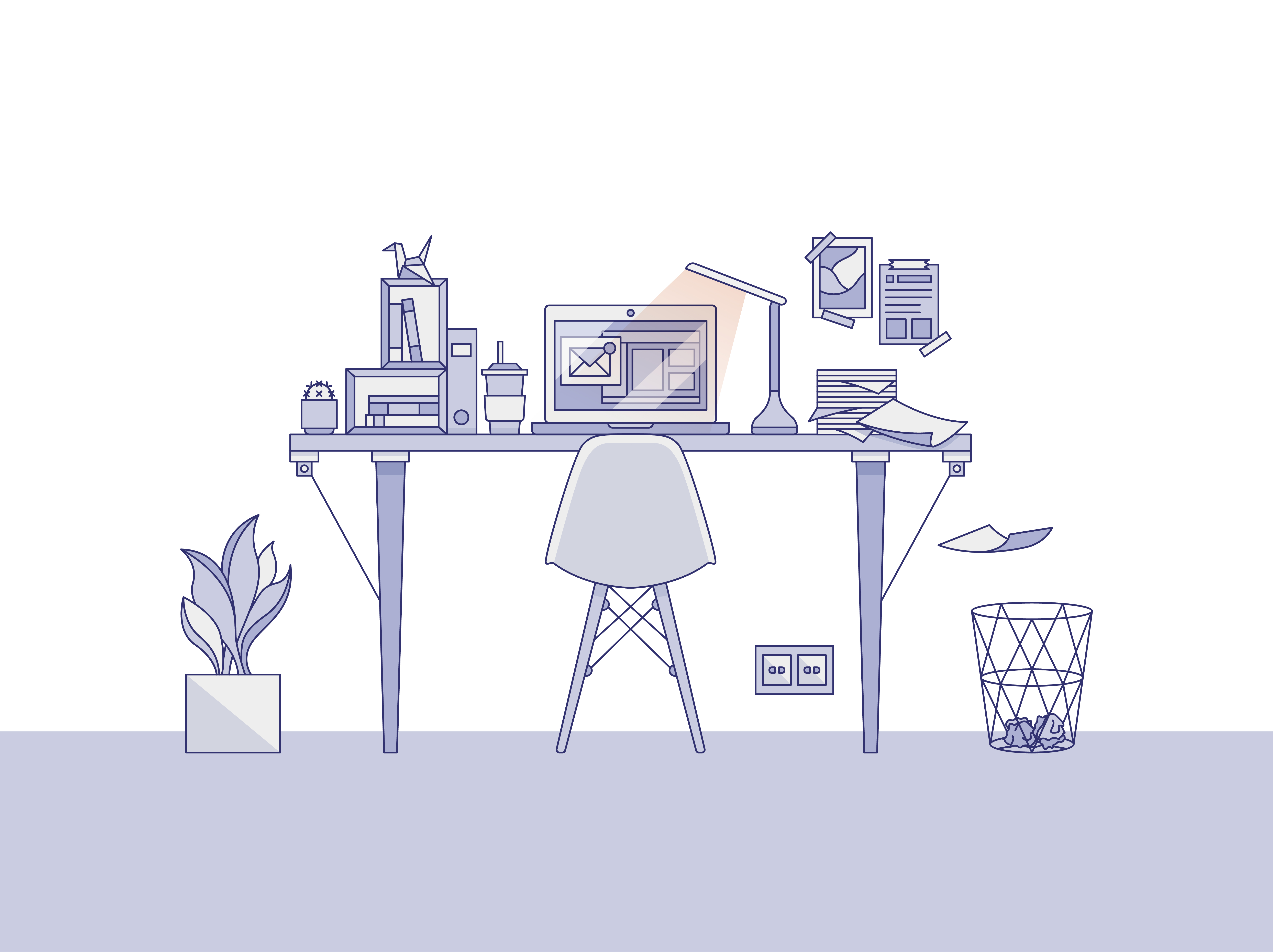 Download Home office workspace illustration - Download Free Vectors ...