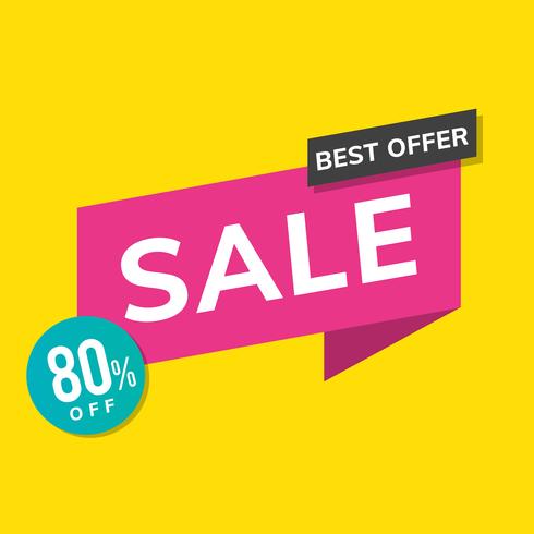 Best offer sale 80 promotion advertisement vector