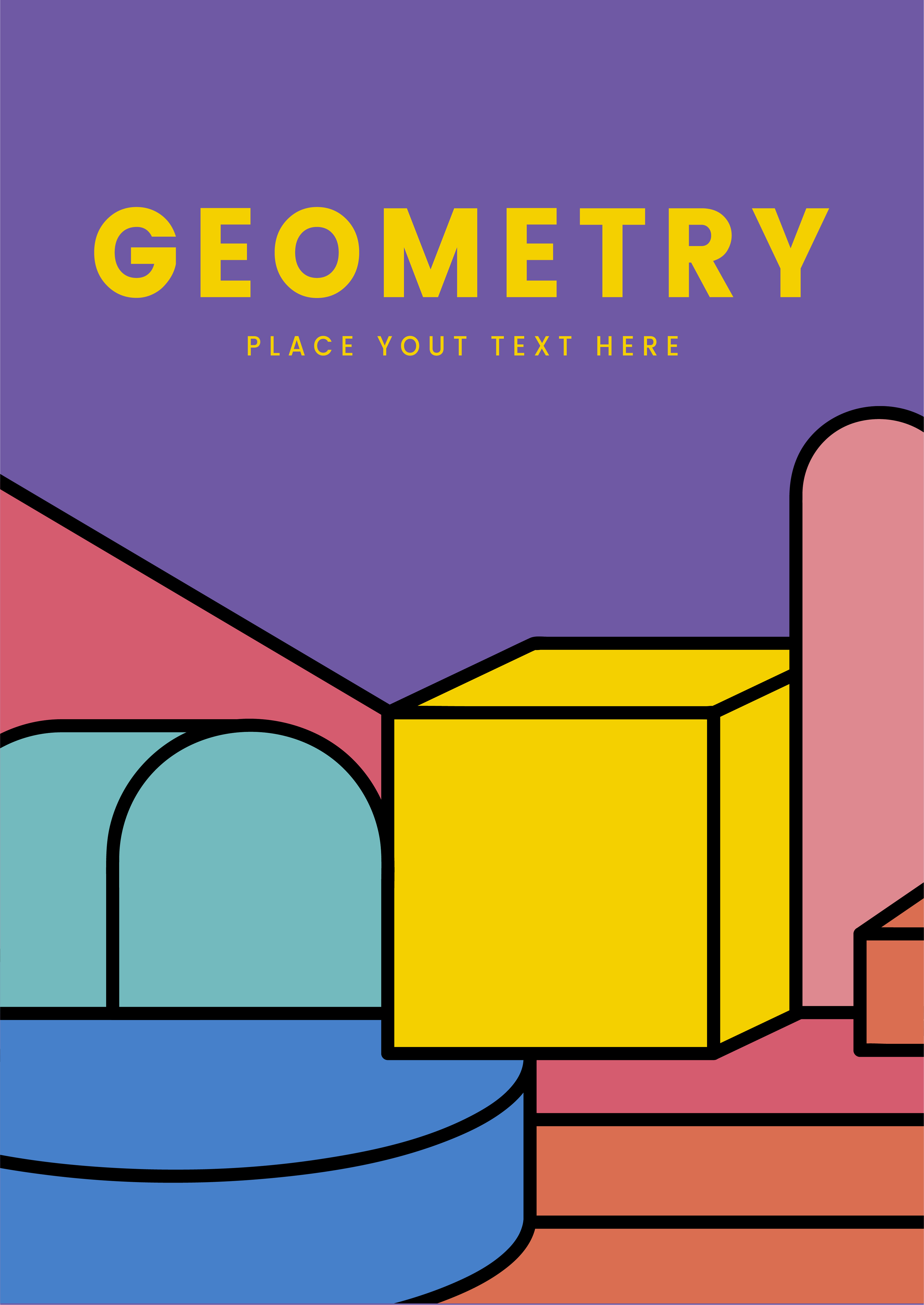 Colorful geometry mockup graphic design Download Free Vectors