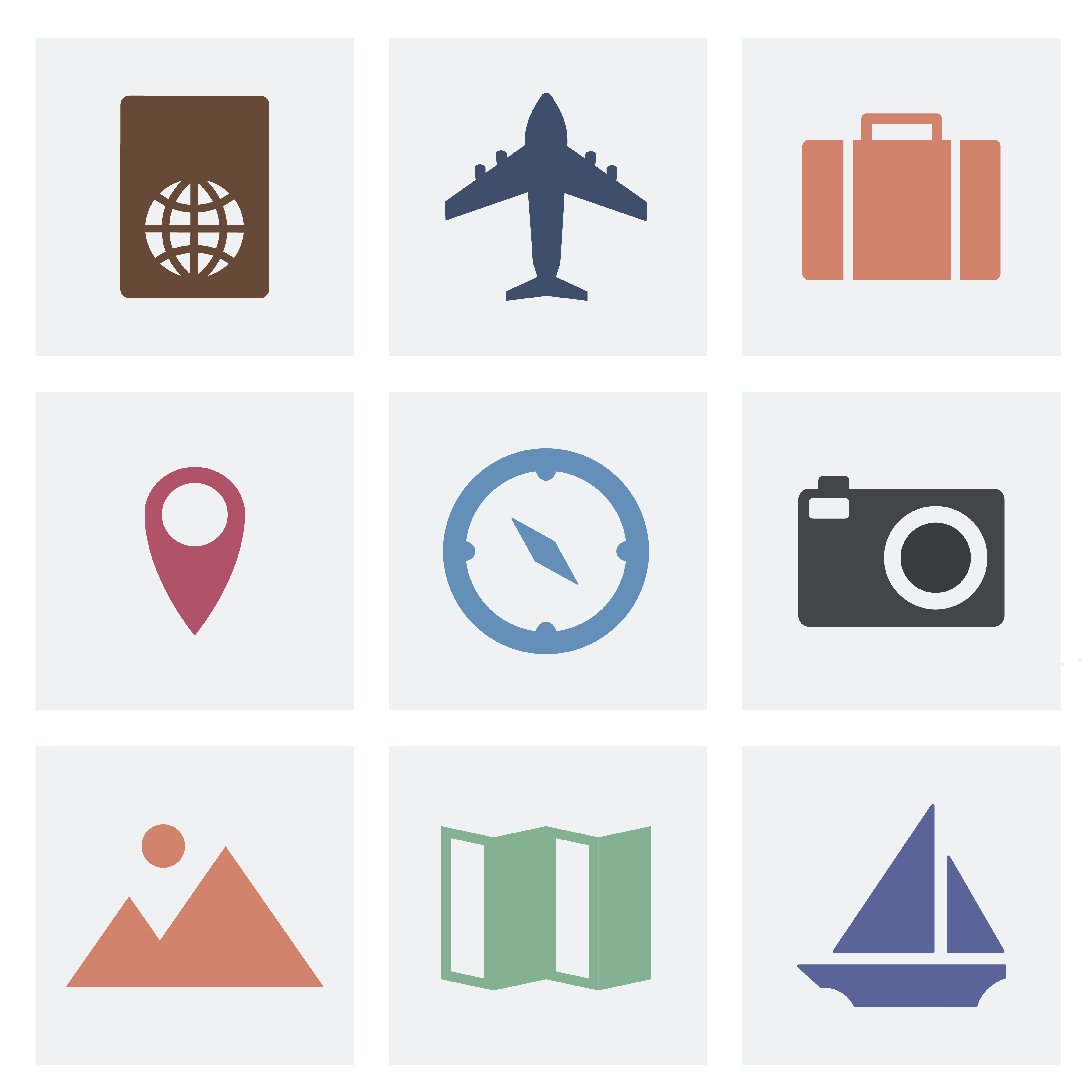 travel icon vector free