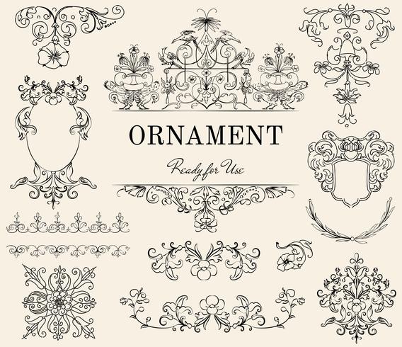 Vintage Flourish Ornament Illustration Download Free Vectors Clipart Graphics Vector Art
