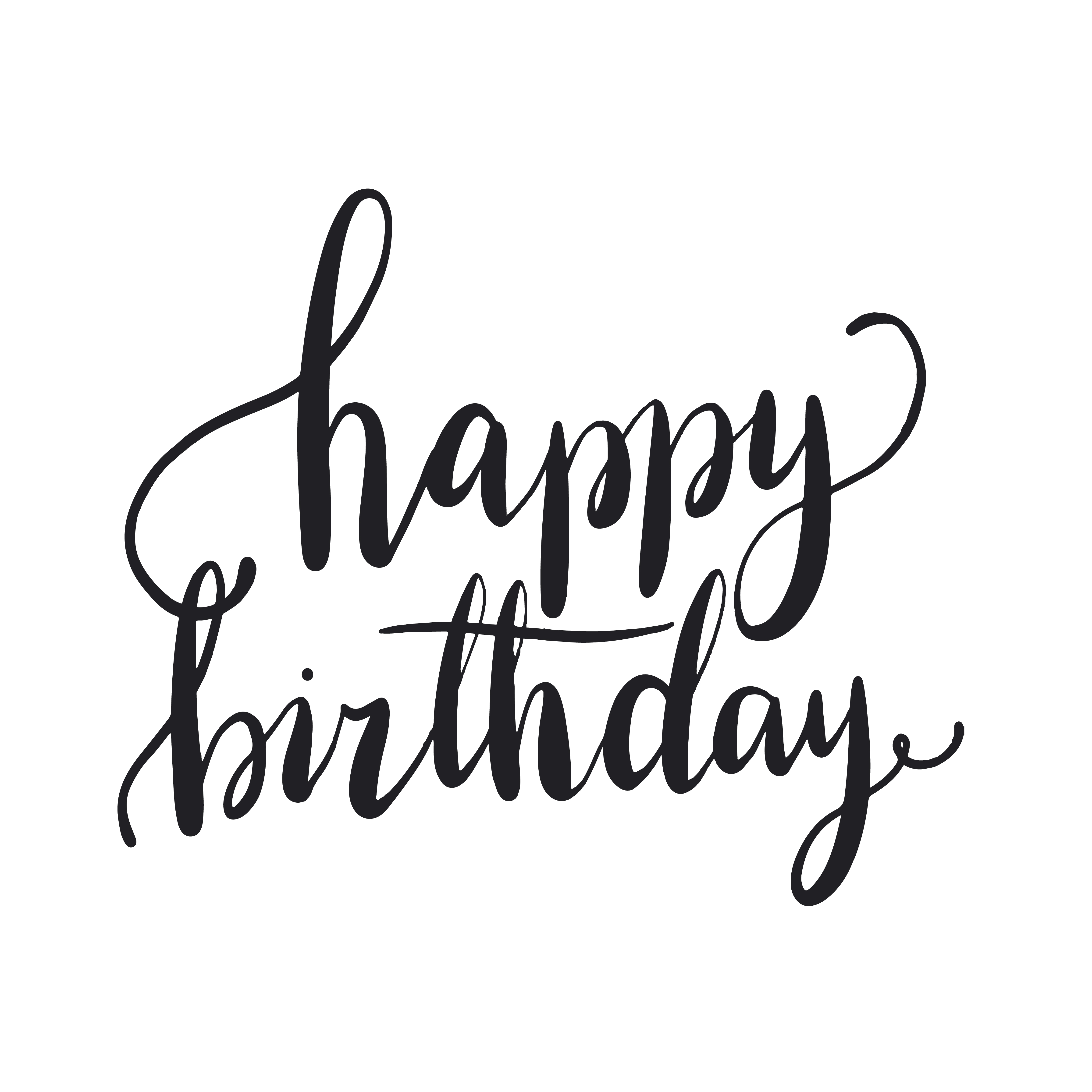 Happy birthday typography style vector - Download Free Vectors, Clipart ...