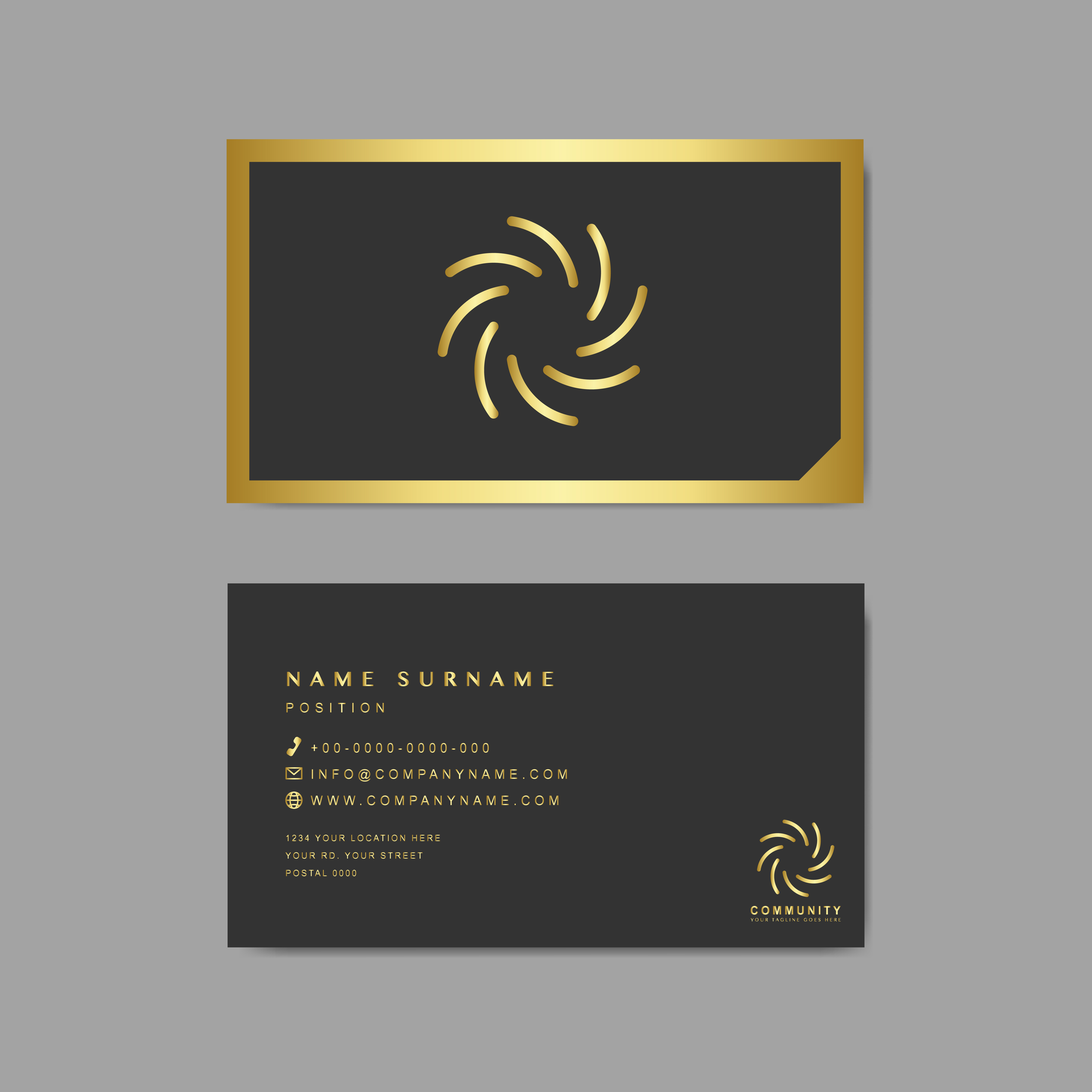 Business card sample design template - Download Free Vectors, Clipart ...