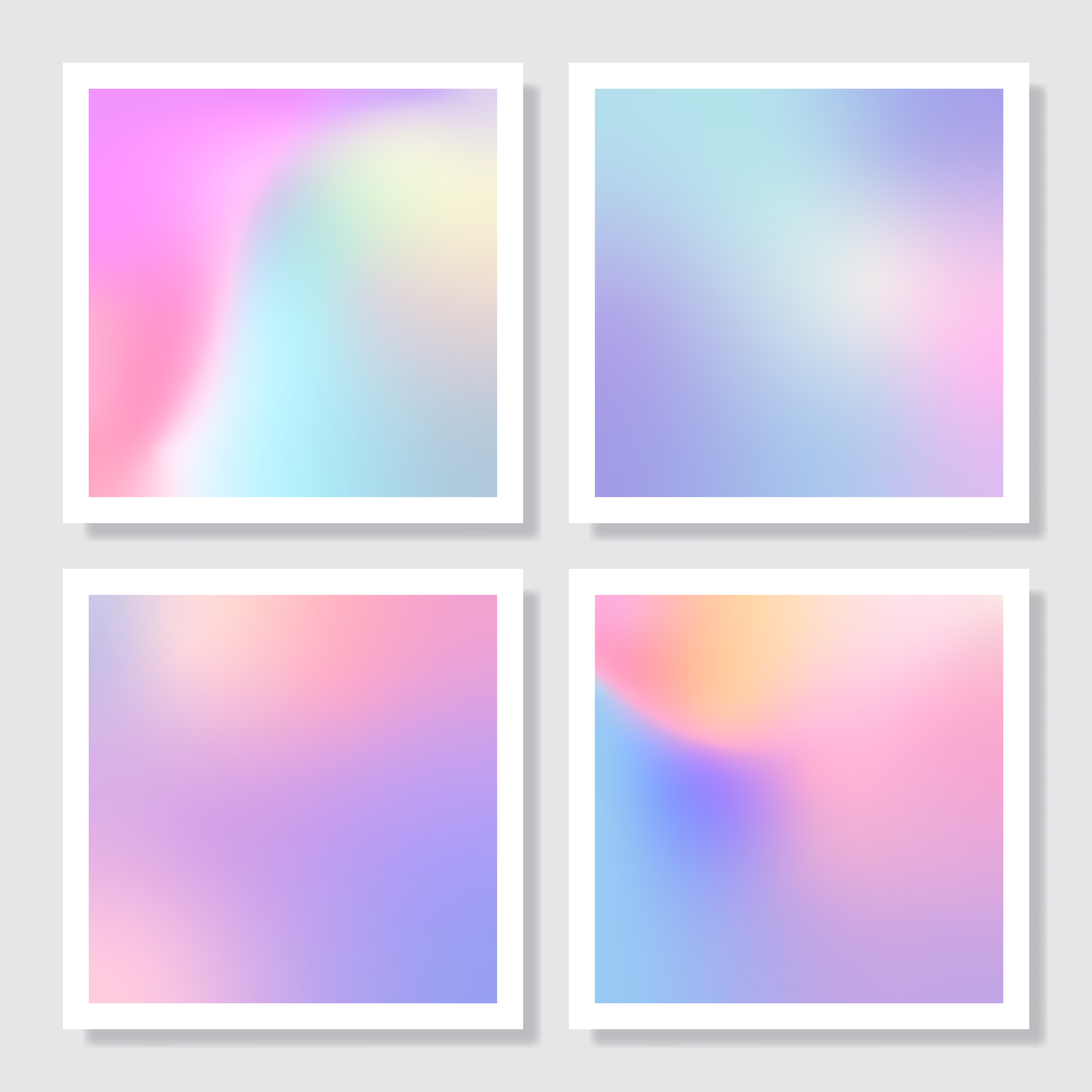 Colorful Holographic Gradient Background Design Set Download Free