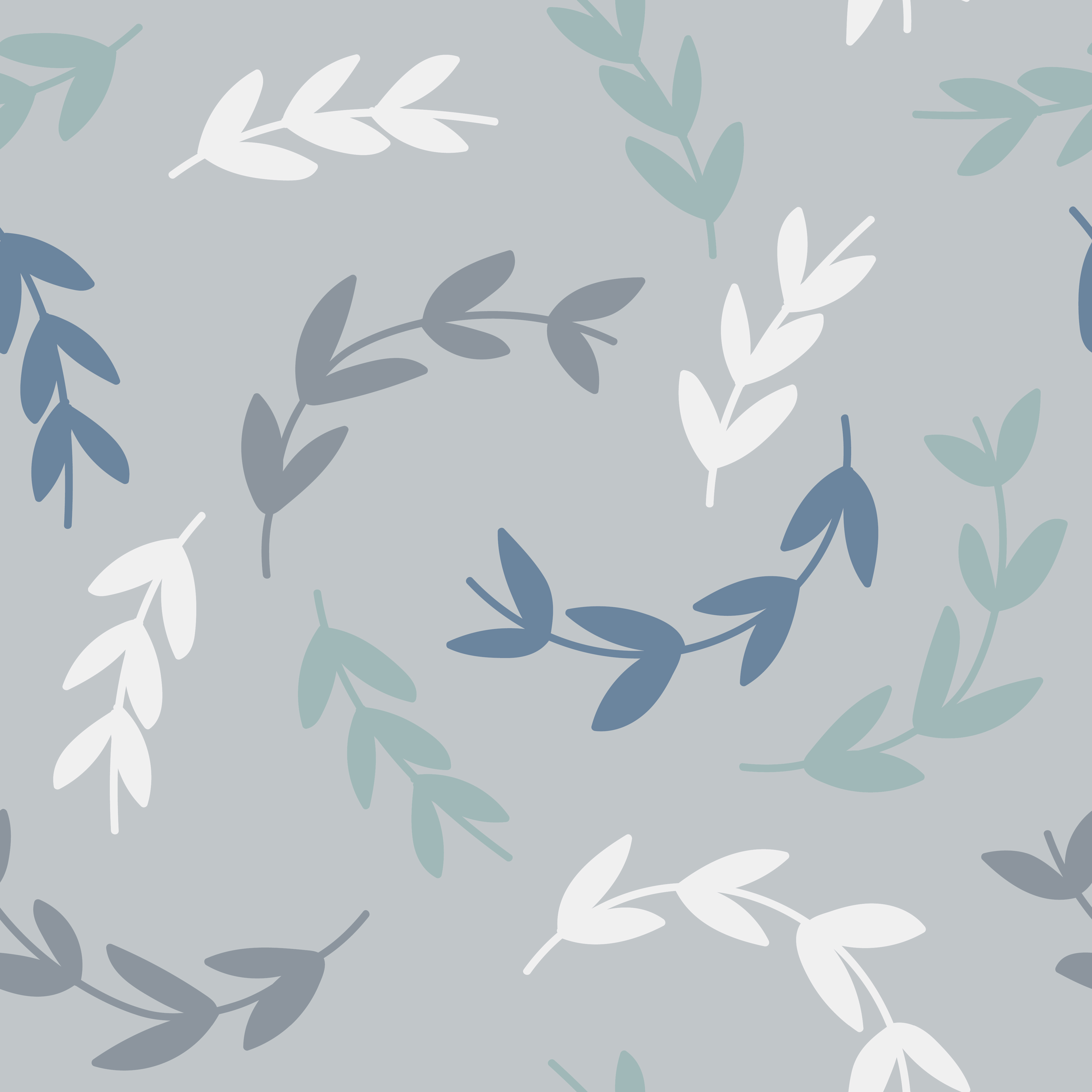 Simple pattern of branches on blue background - Download Free Vectors