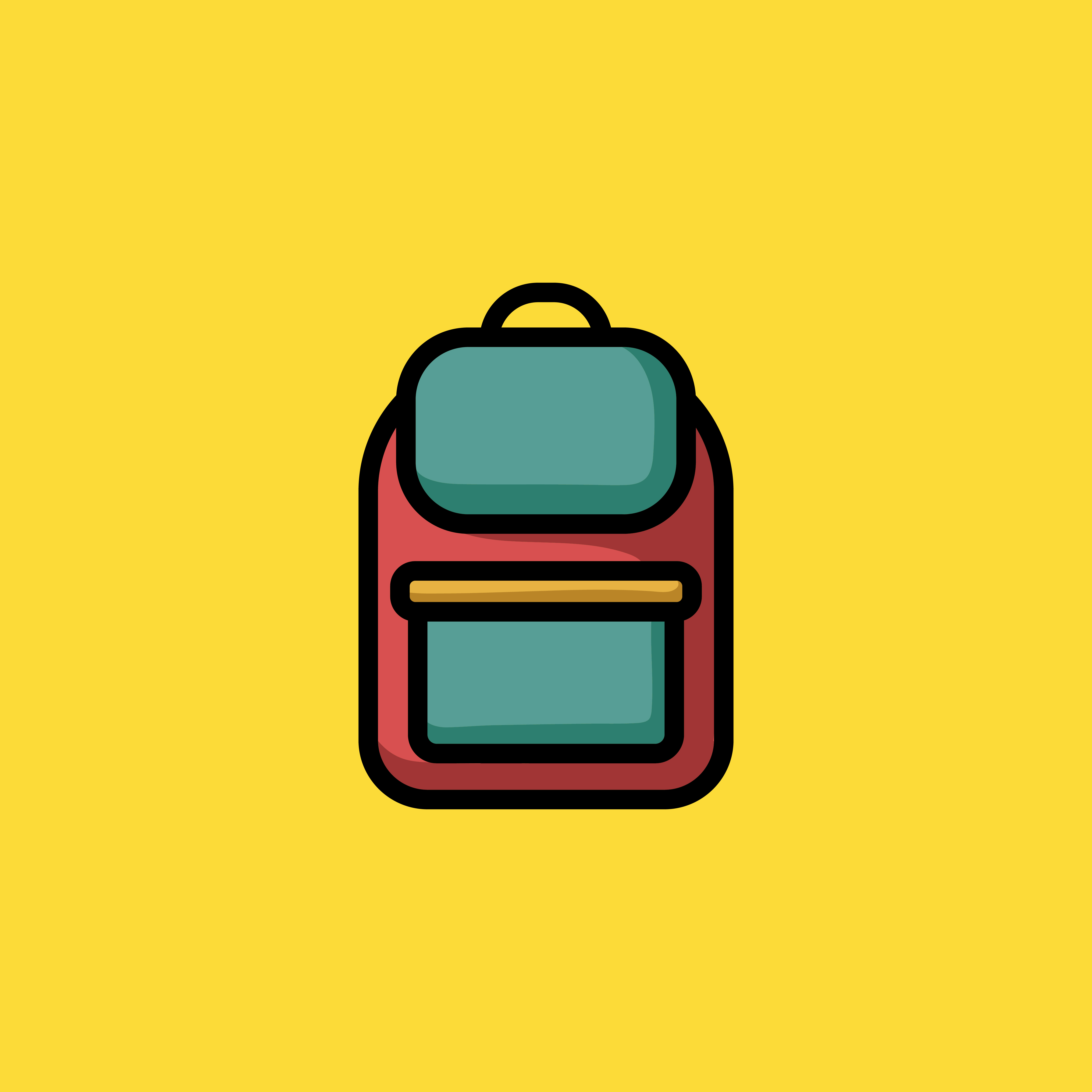 Download Colorful backpack doodle icon illustration - Download Free ...