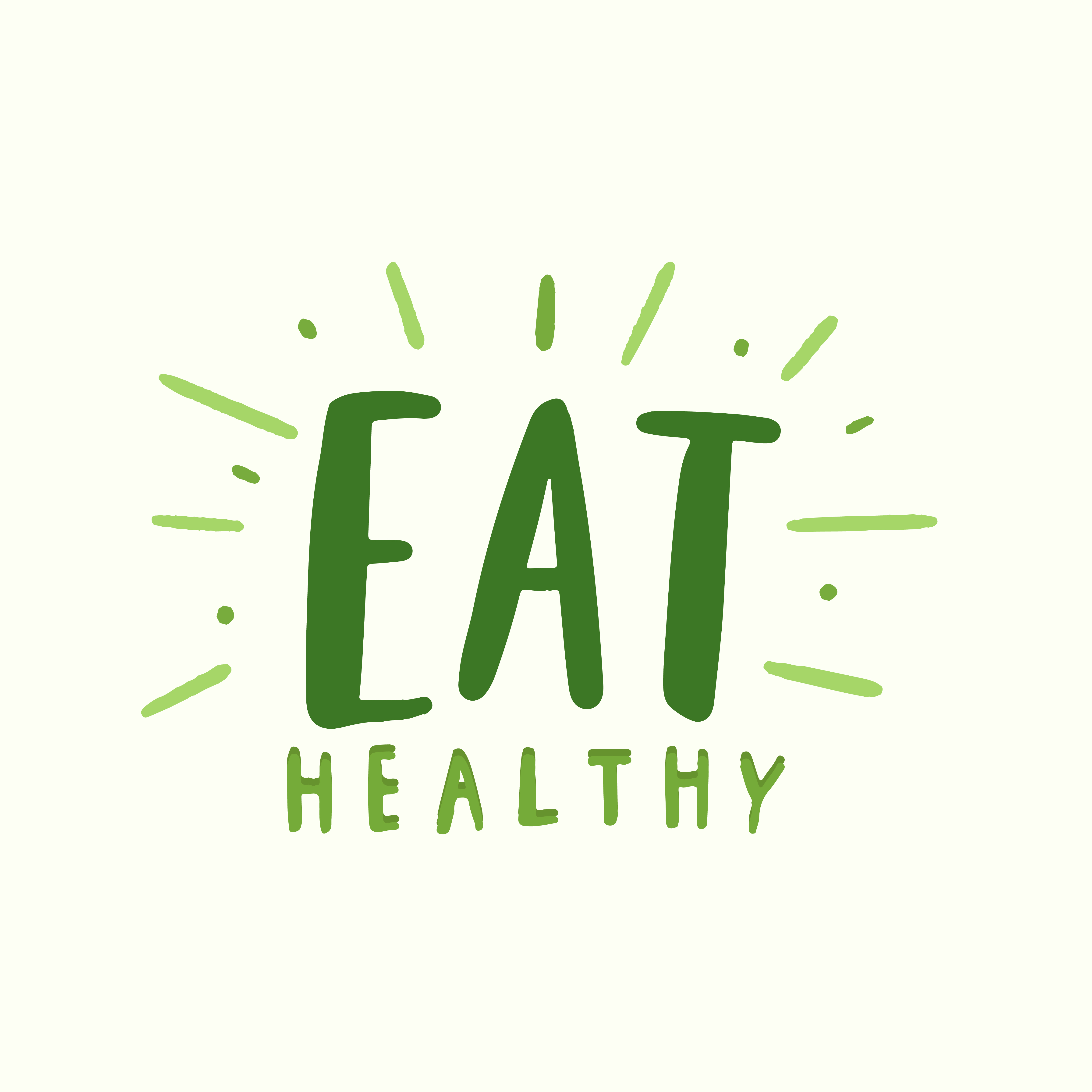Eat healthy typography vector in green Download Free Vectors, Clipart