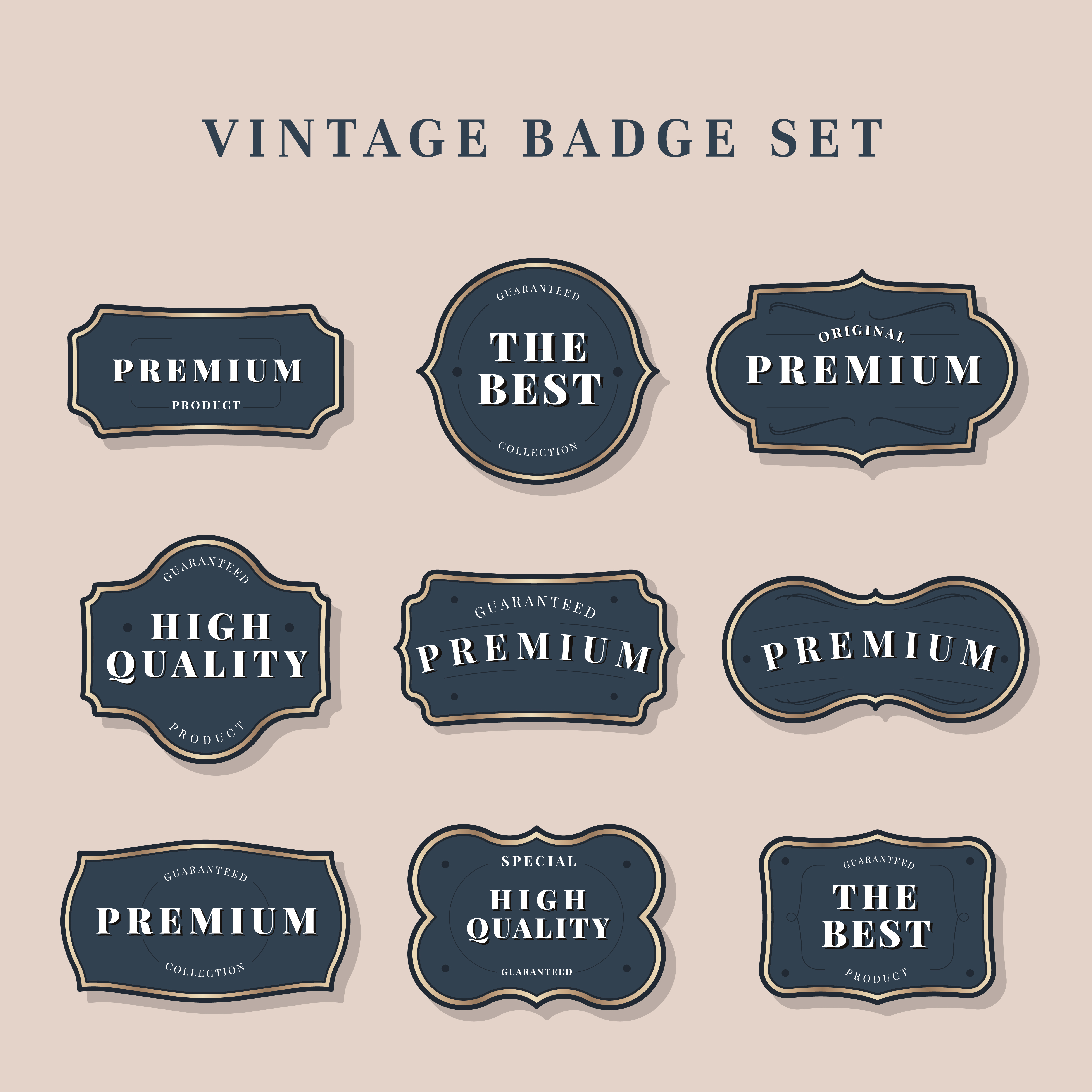 Vintage label collection Download Free Vectors, Clipart Graphics