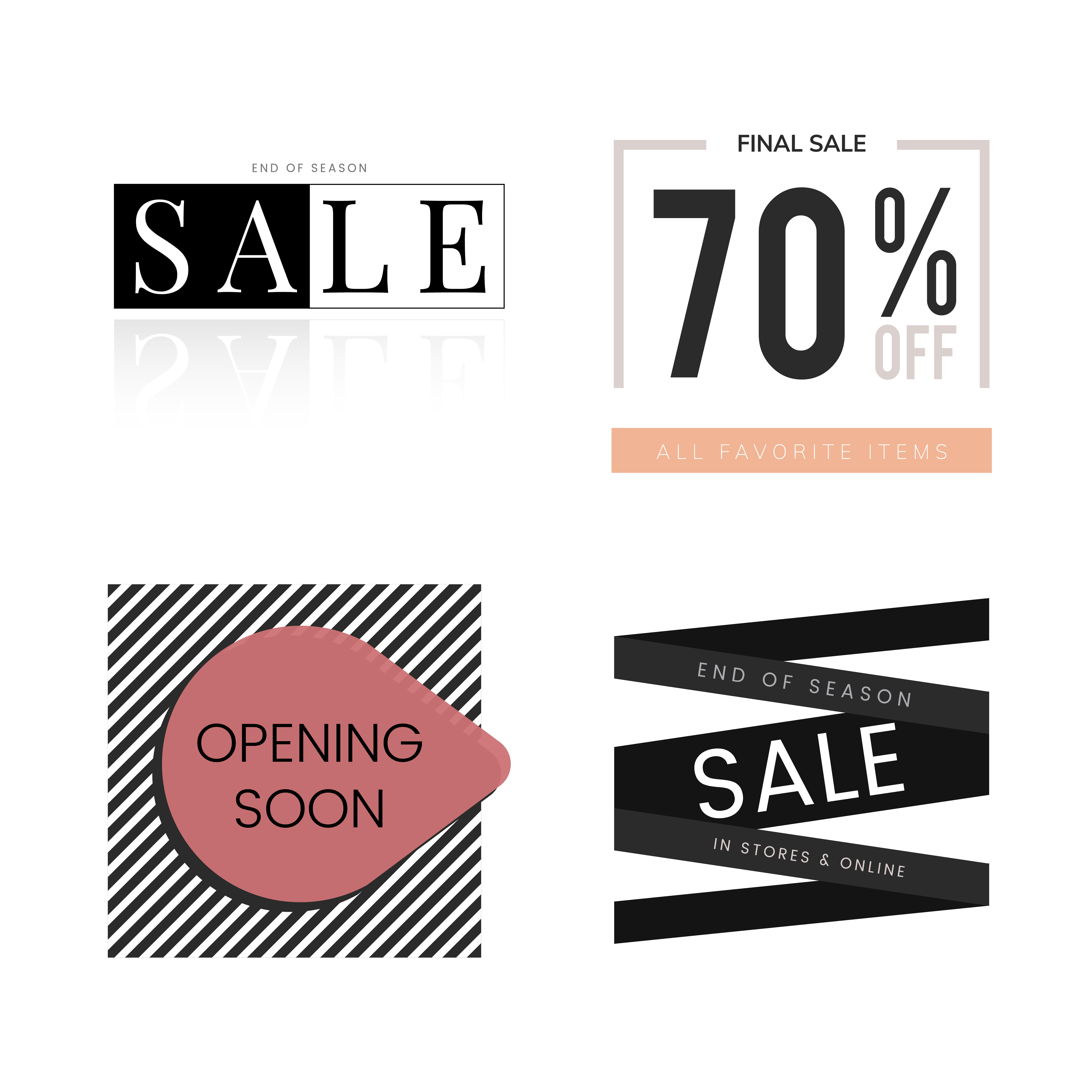 Set of sale promotion design template - Download Free Vectors, Clipart