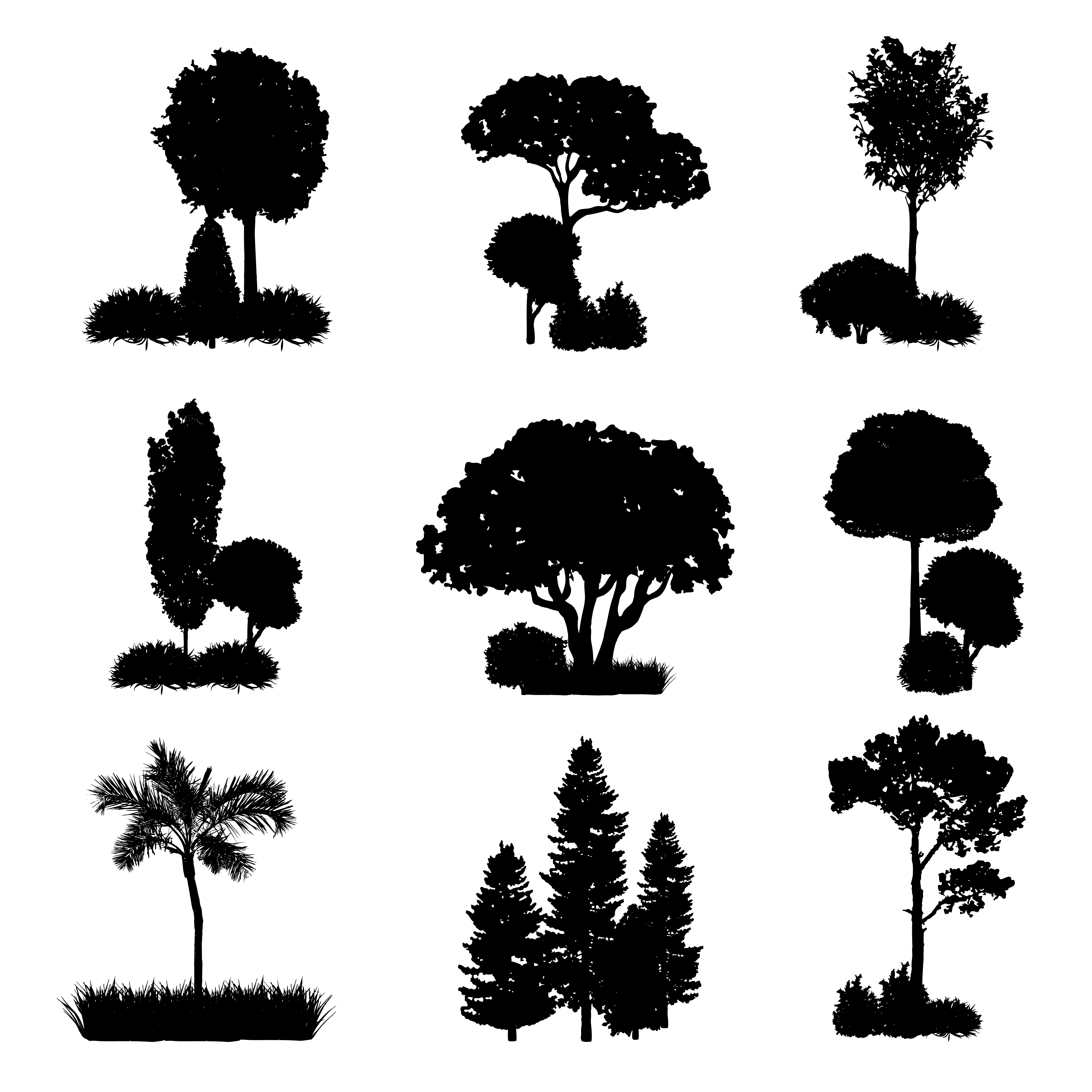 Simple Tree Silhouette SVG