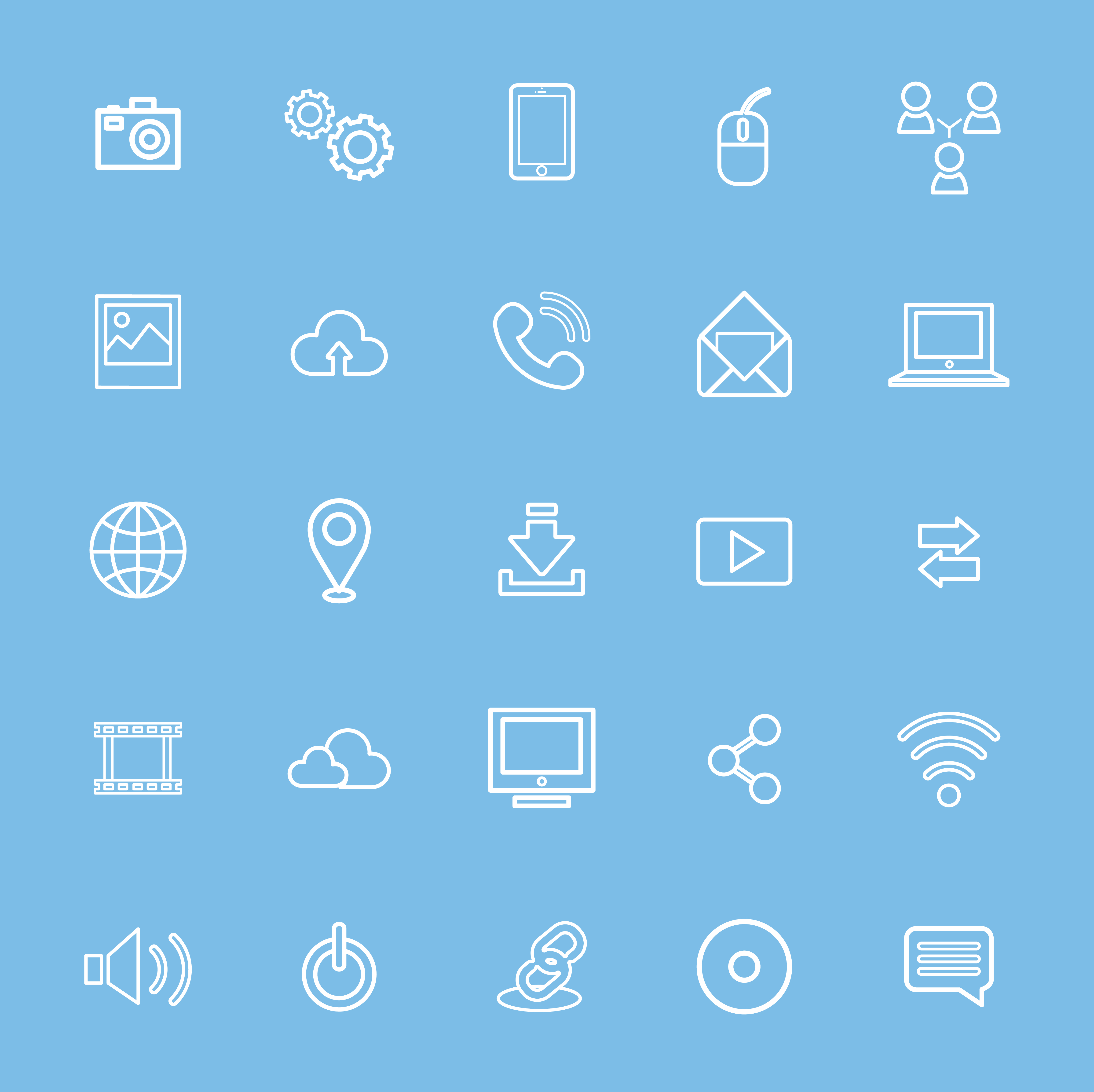 Illustration of technology  icons  set Download Free  