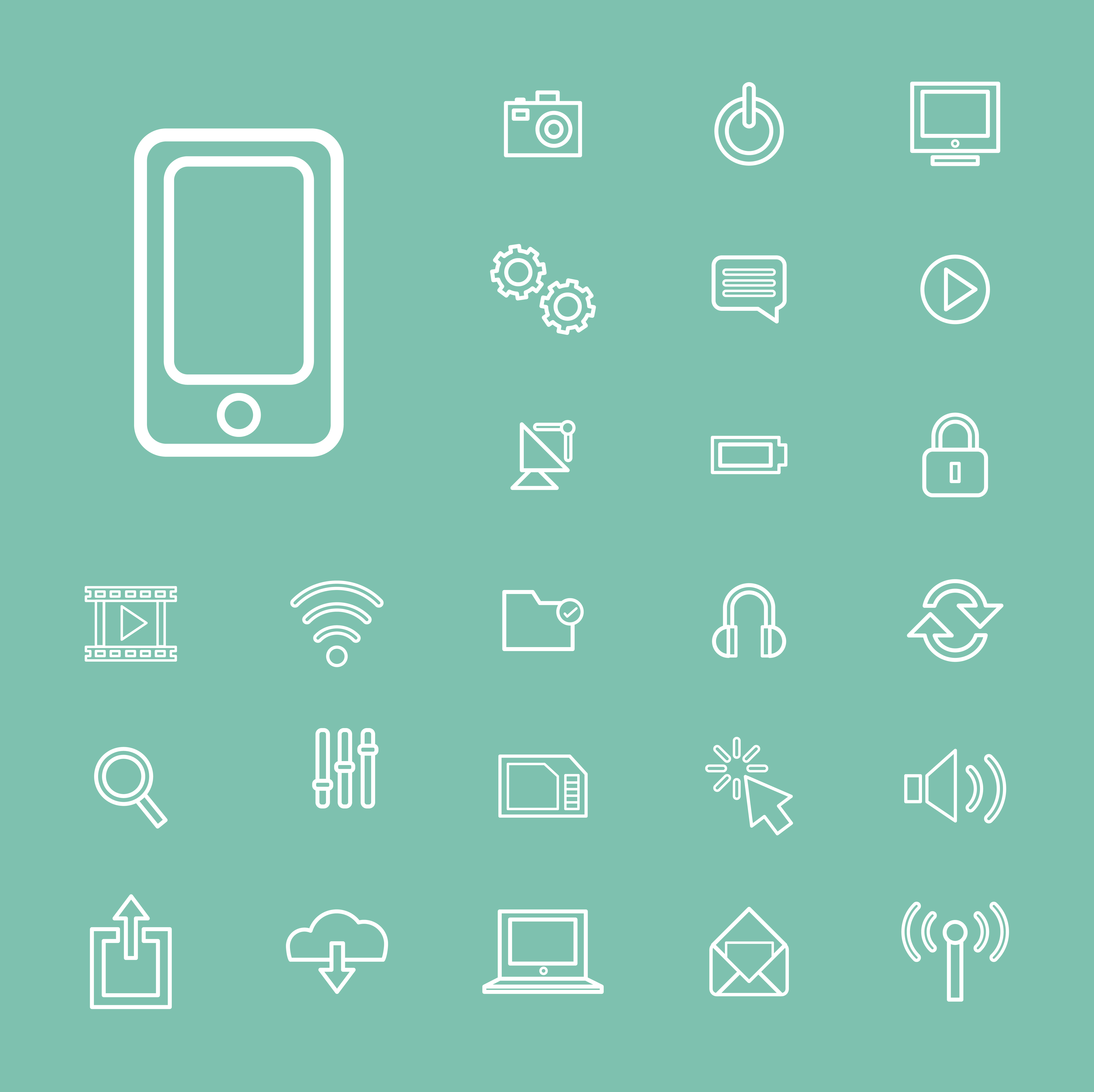 Illustration of digital devices technology icons set Download Free