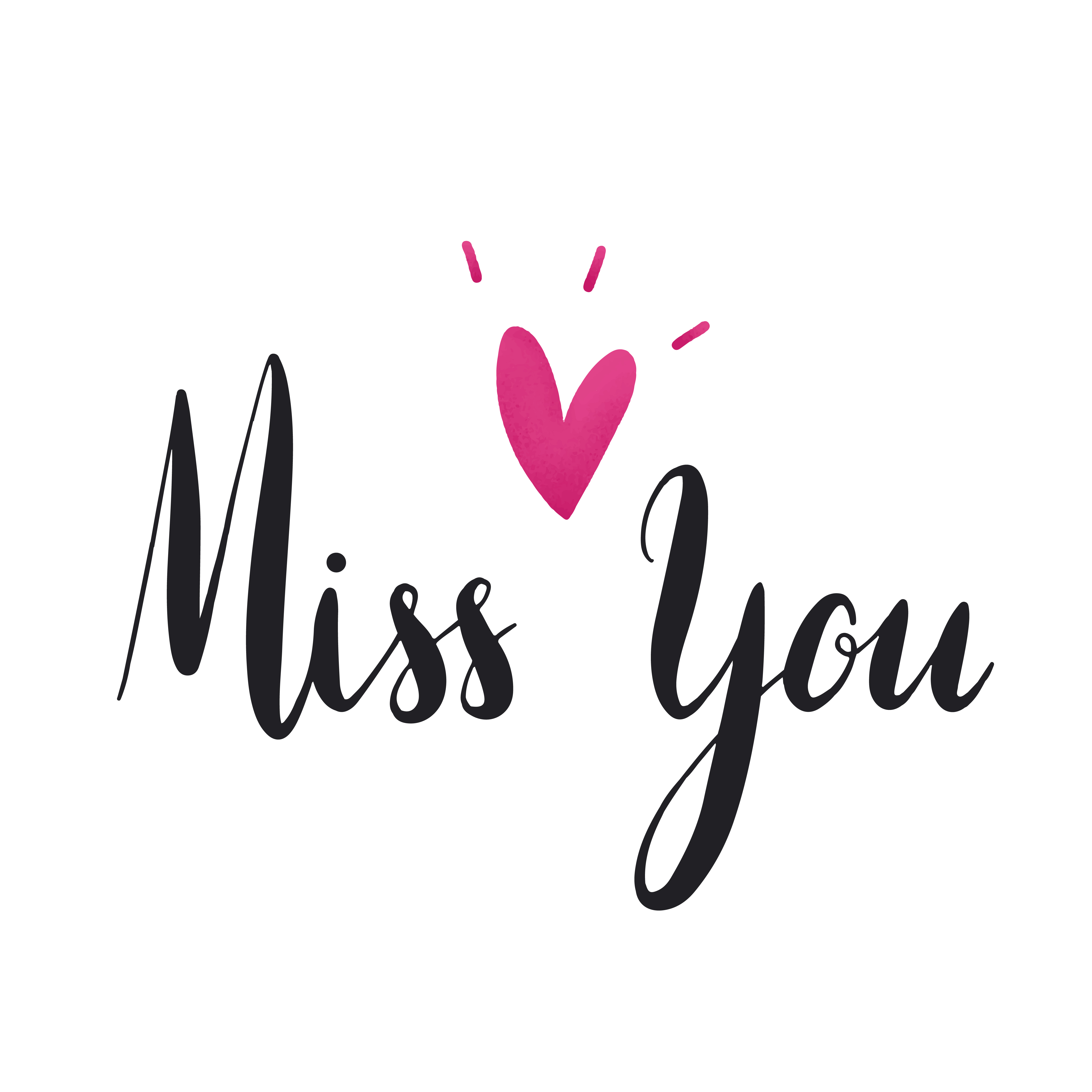 Miss you typography vector in black Download Free Vectors, Clipart