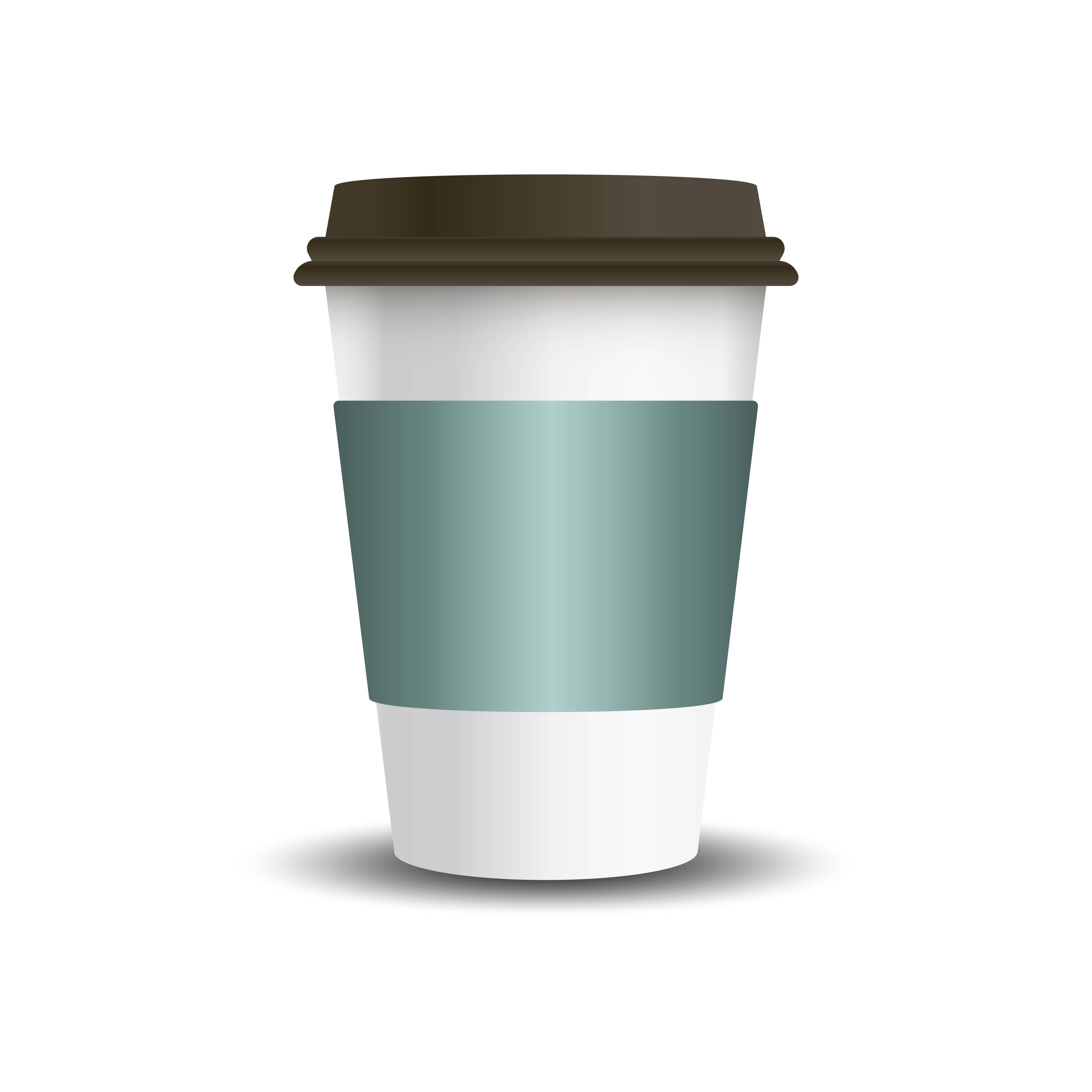 Hot drink paper cup with mockup sleeve vector Download