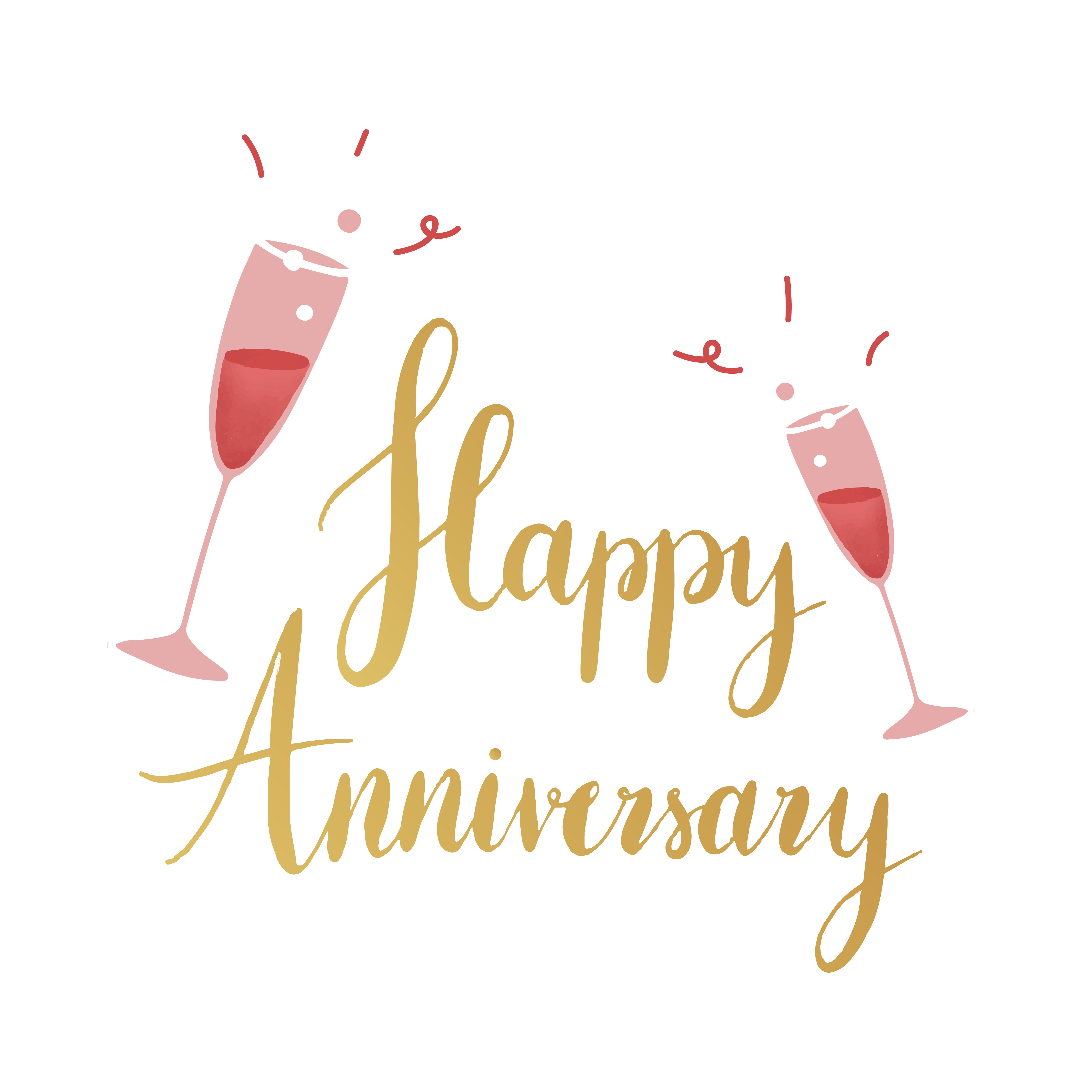 Golden Happy Anniversary Typography Vector Download Free Vectors