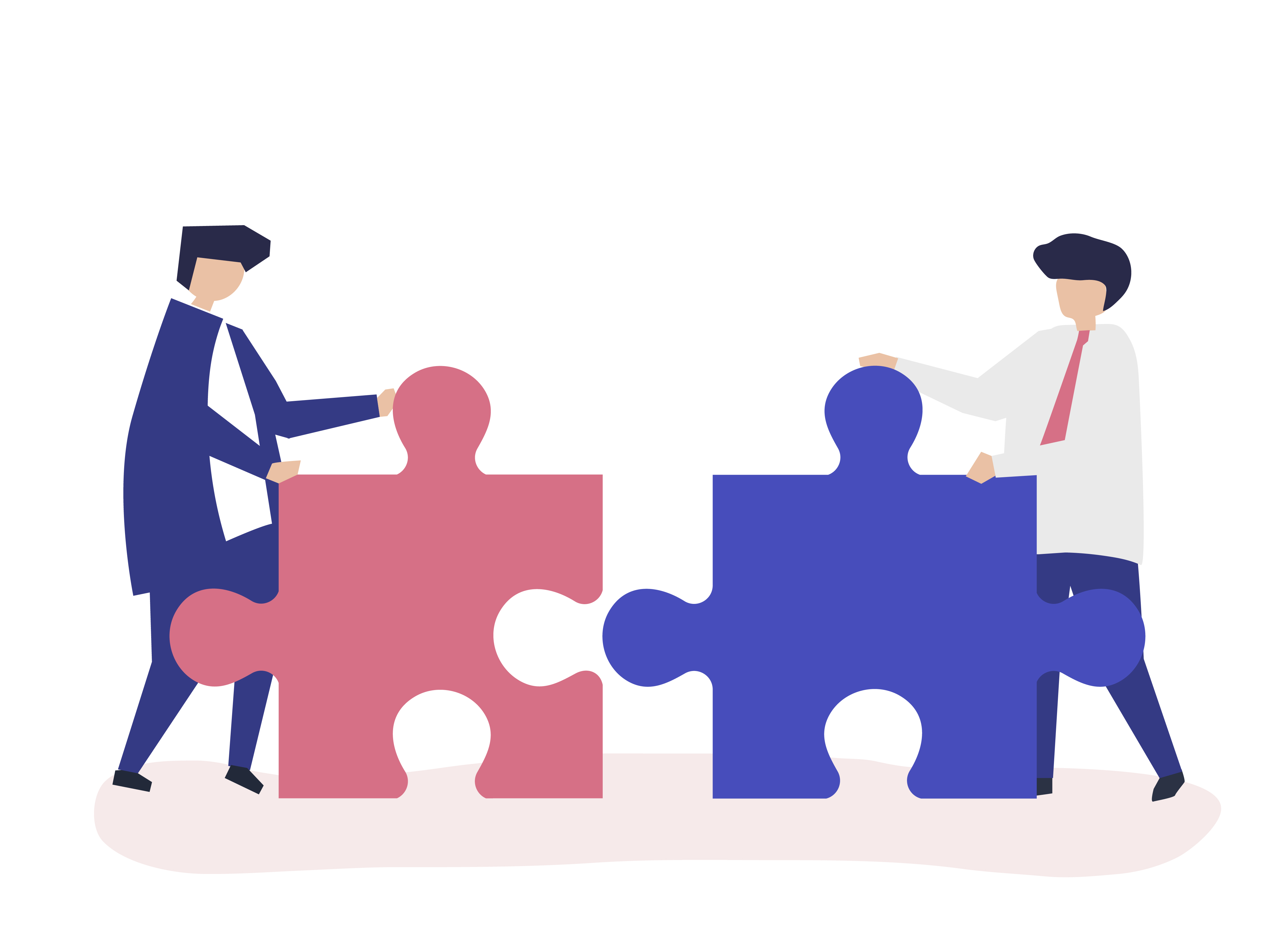 Colleagues connecting jigsaw pieces together - Download Free Vectors ...