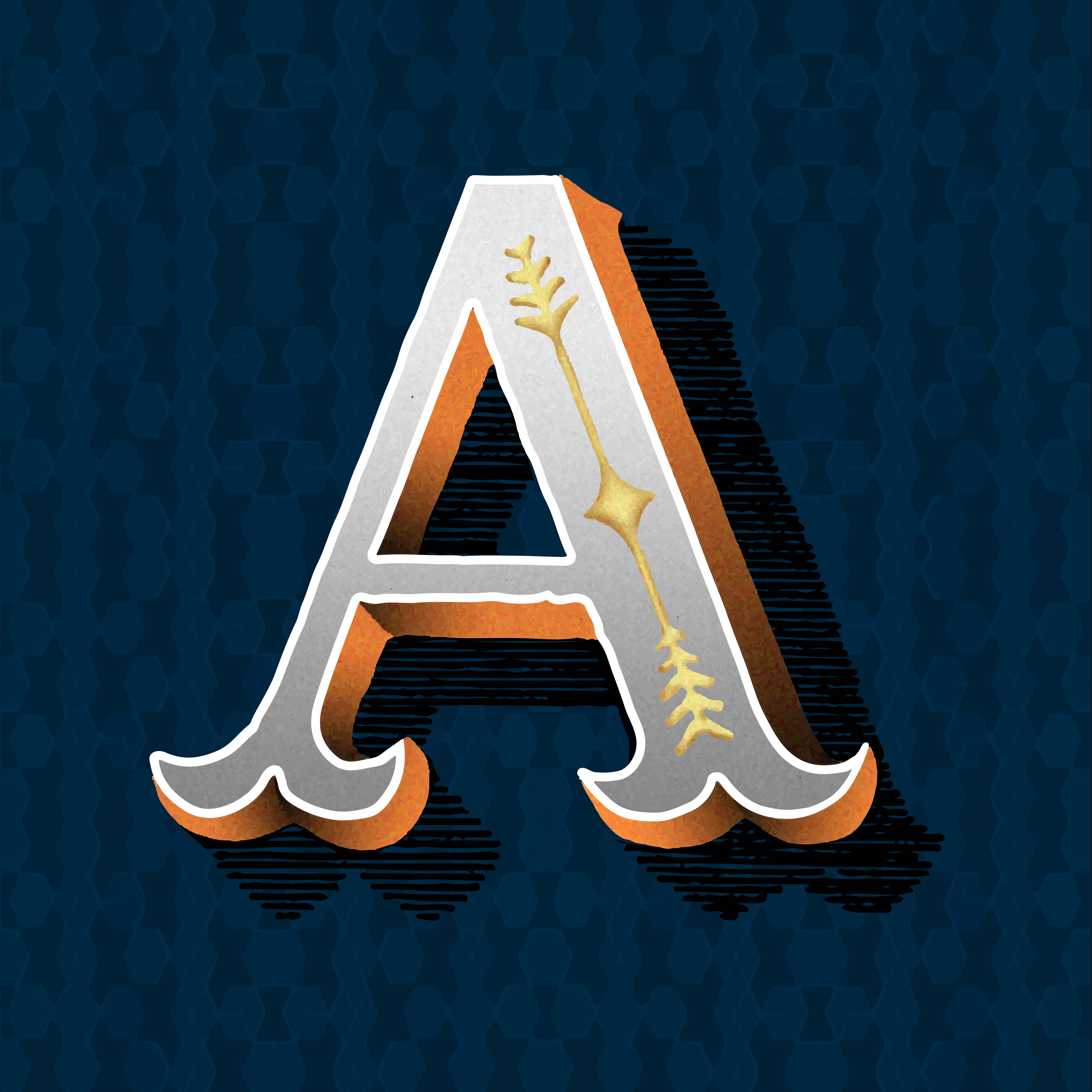 Capital letter A vintage typography style - Download Free Vectors