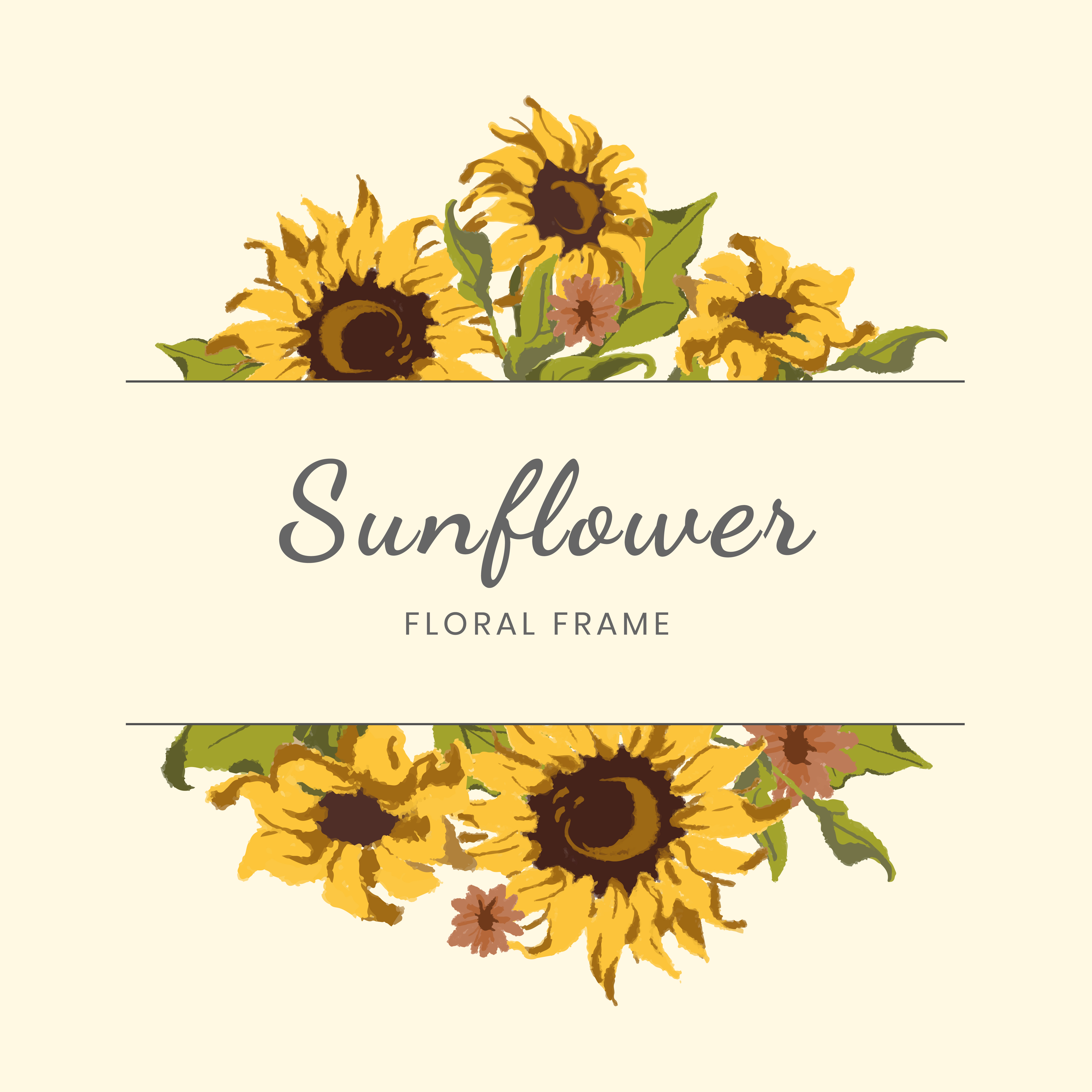 Download Sunflower wreath - Download Free Vectors, Clipart Graphics ...