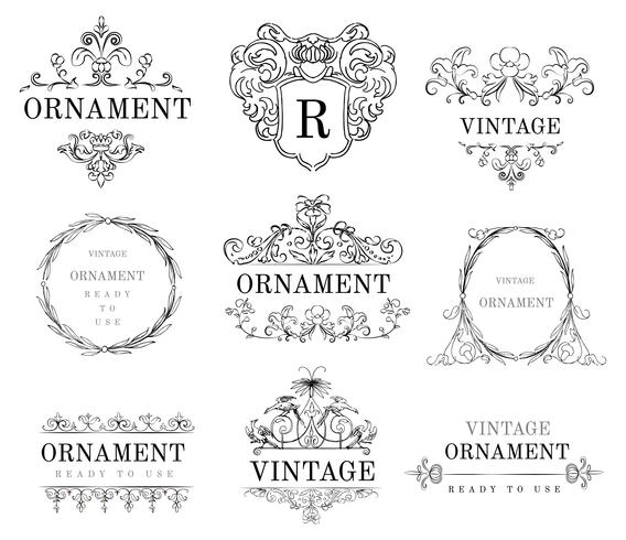 Vintage Flourish Ornament Illustration Download Free Vectors