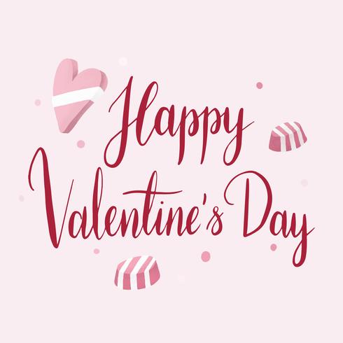 Happy valentines day typography vector