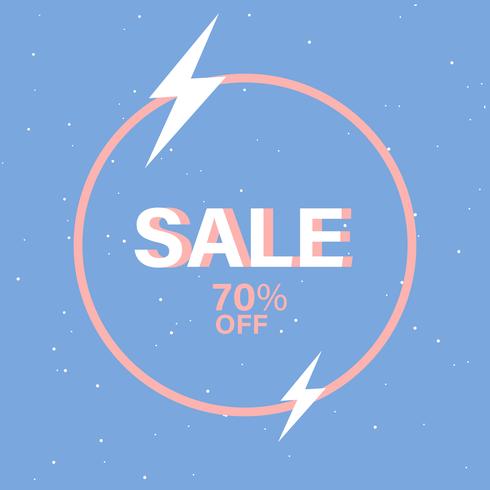70 off SALE badge vector